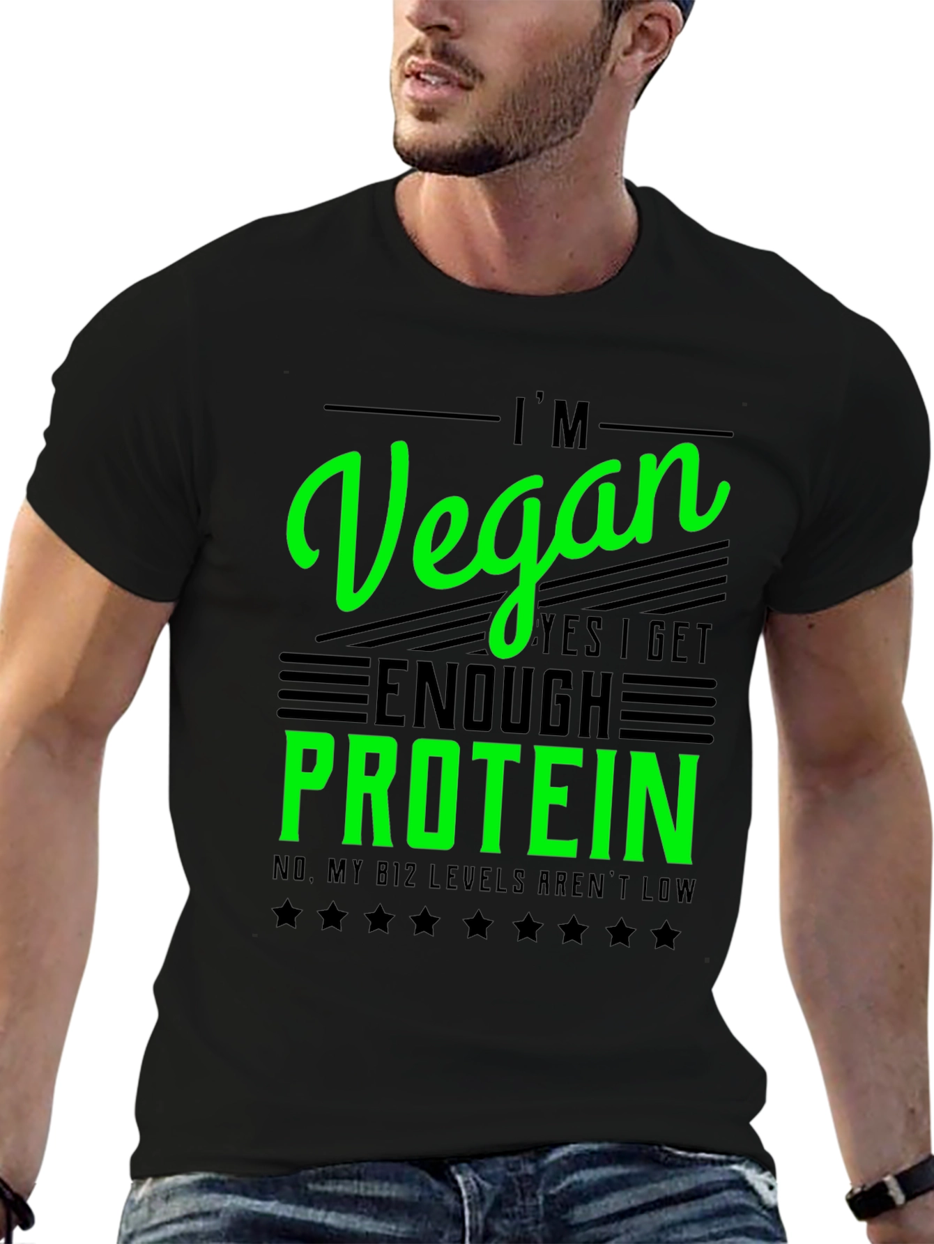 Im Vegan T-Shirt - Get Enough Protein Funny Tee