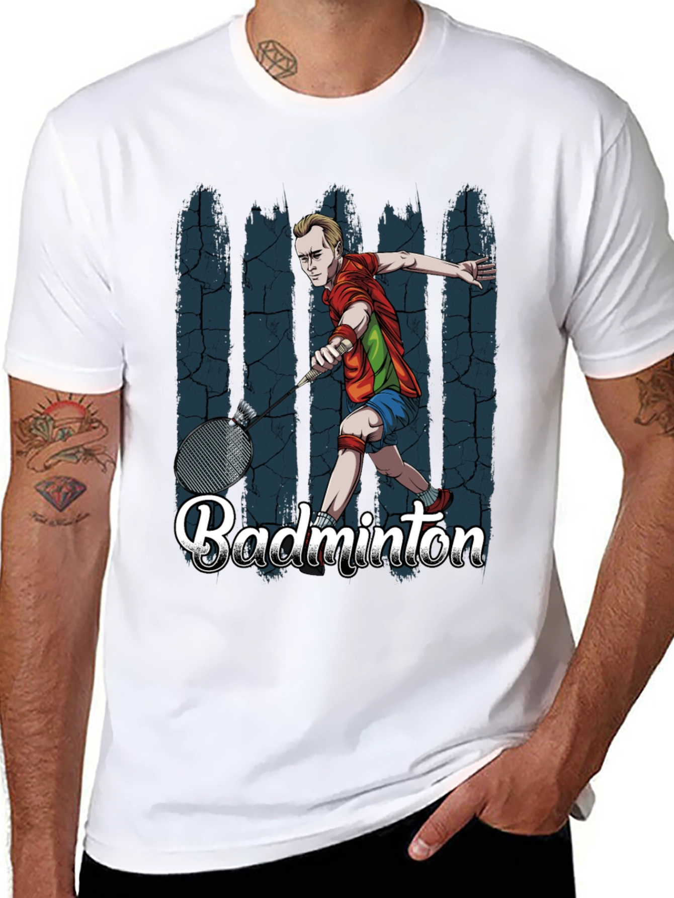 Badminton Player Graphic T-Shirt