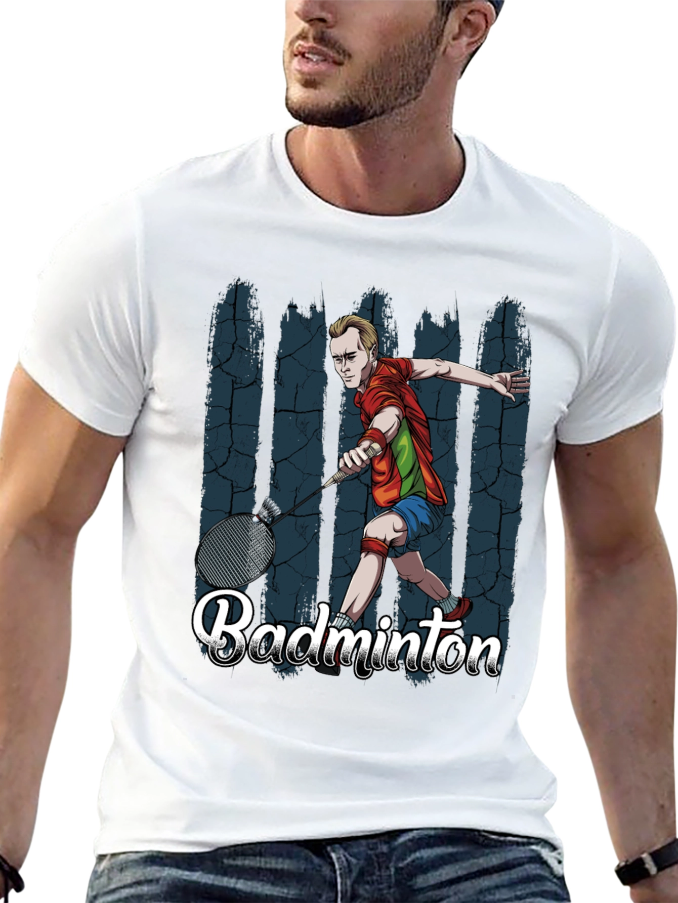Badminton Player Graphic T-Shirt