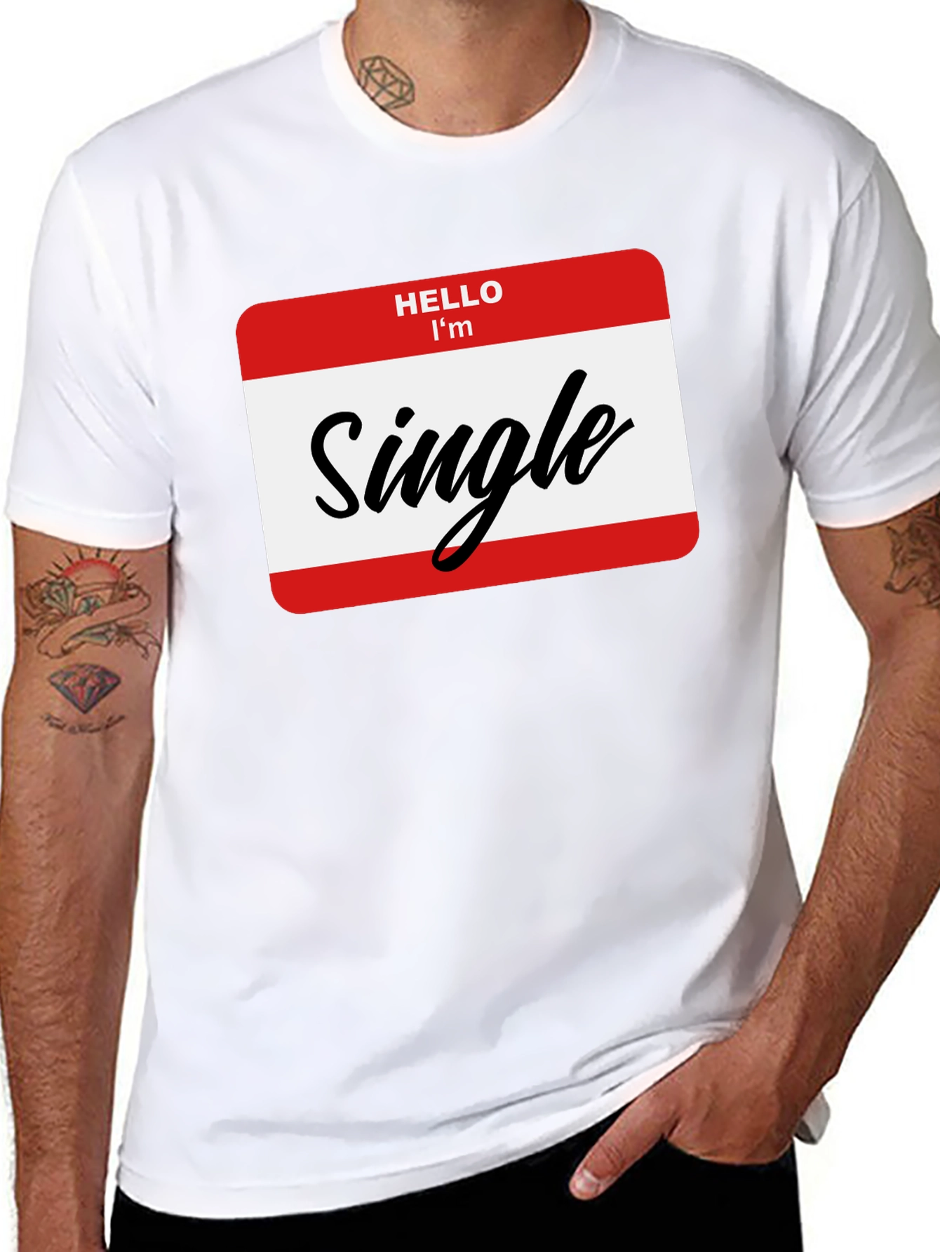 Hello Im Single T-Shirt - Funny Dating Tee
