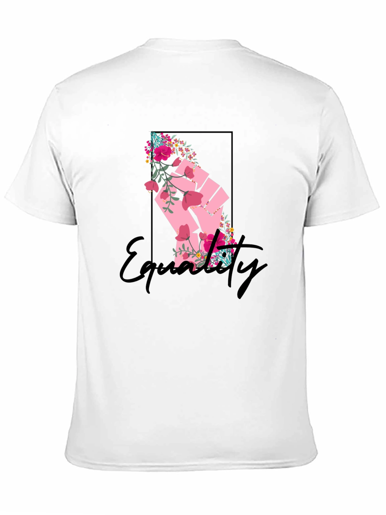 Equality Floral Fist Graphic Tee - Black