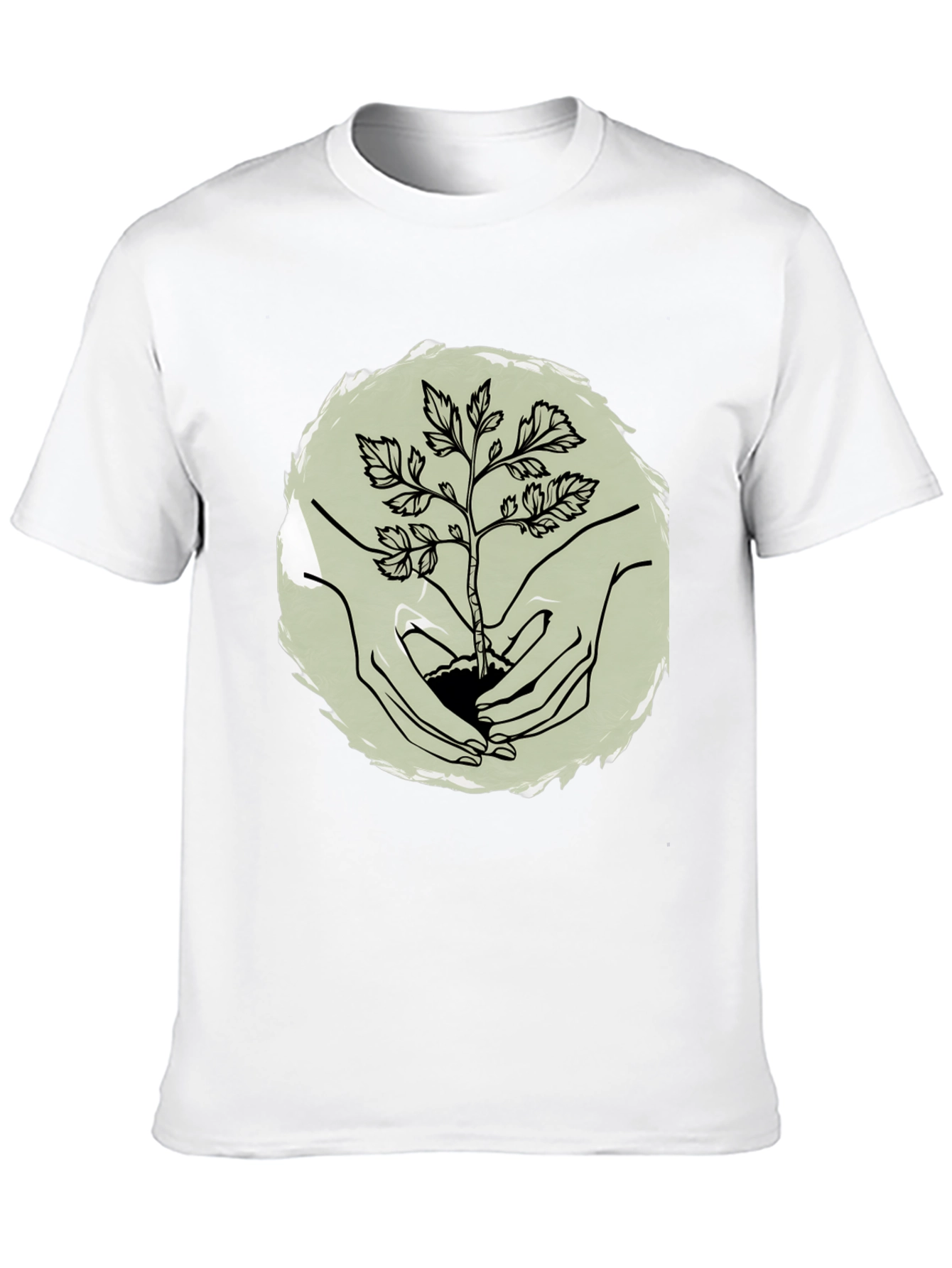 Plant a Tree Mens Black Graphic Tee