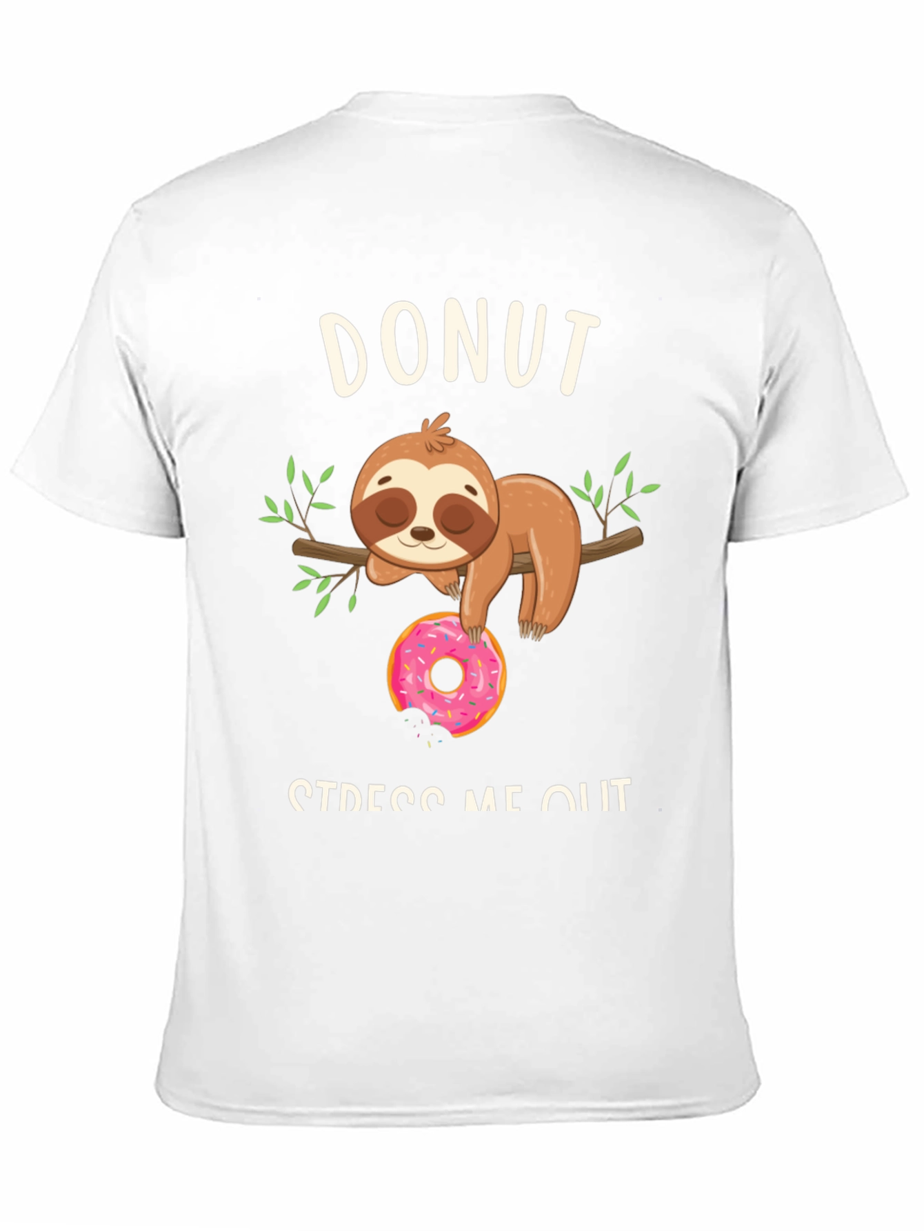 Donut Stress Me Out Sloth Graphic Tee