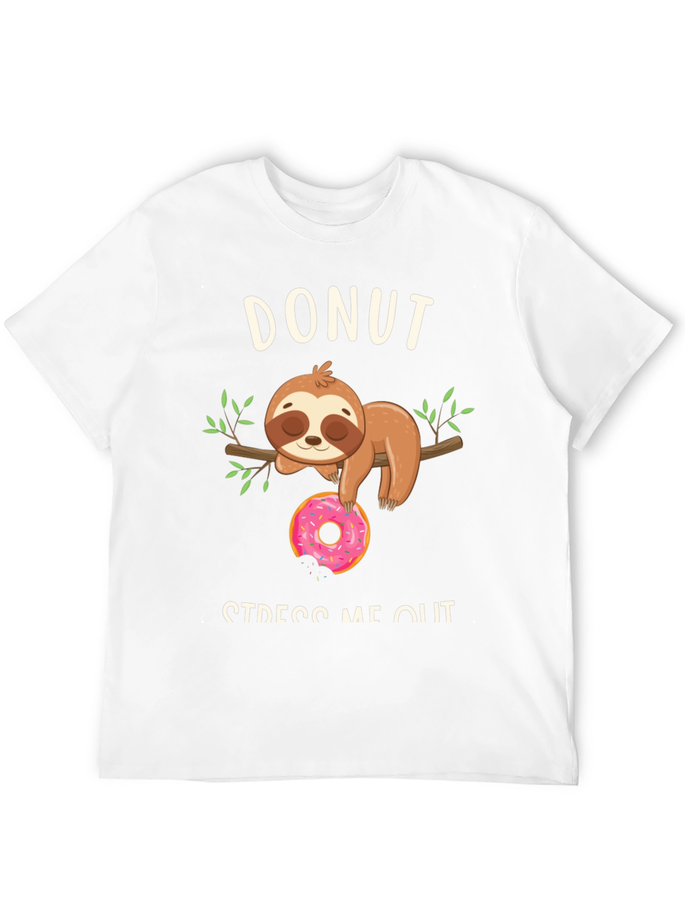 Donut Stress Me Out Sloth Graphic Tee