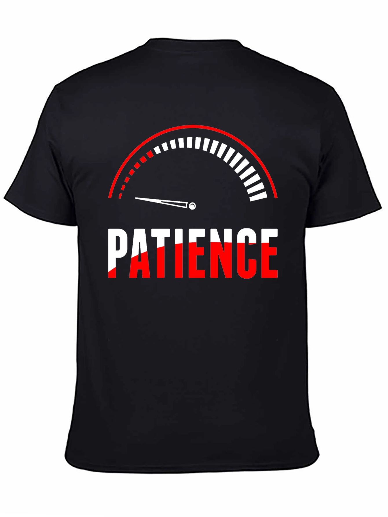 Patience Gauge Graphic T-Shirt - Black Cotton Tee