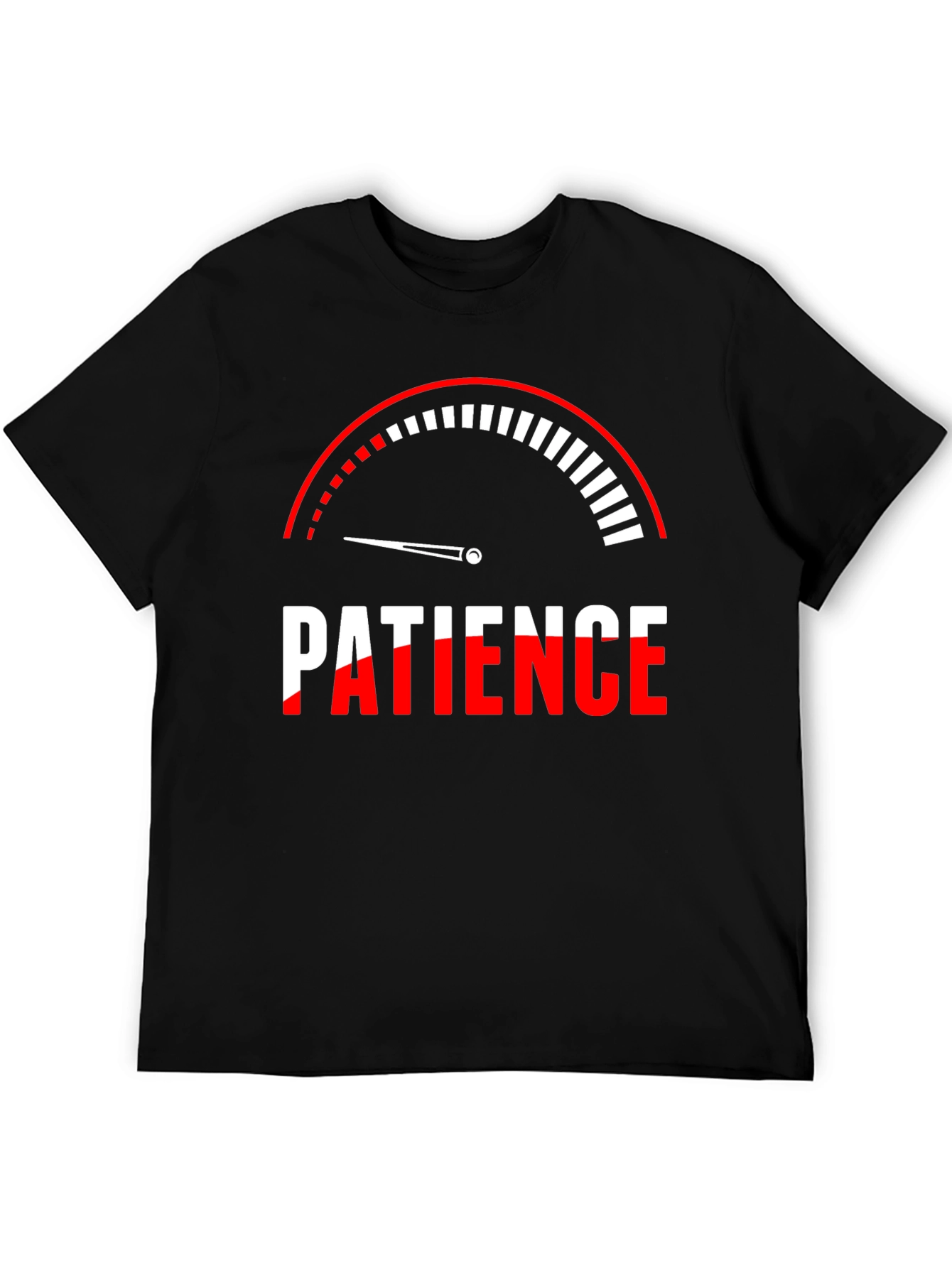 Patience Gauge Graphic T-Shirt - Black Cotton Tee