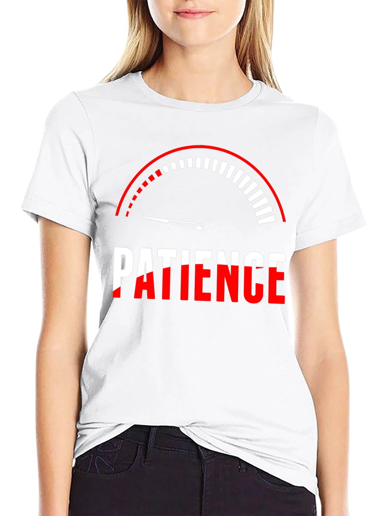 Patience Gauge Graphic T-Shirt - Black Cotton Tee