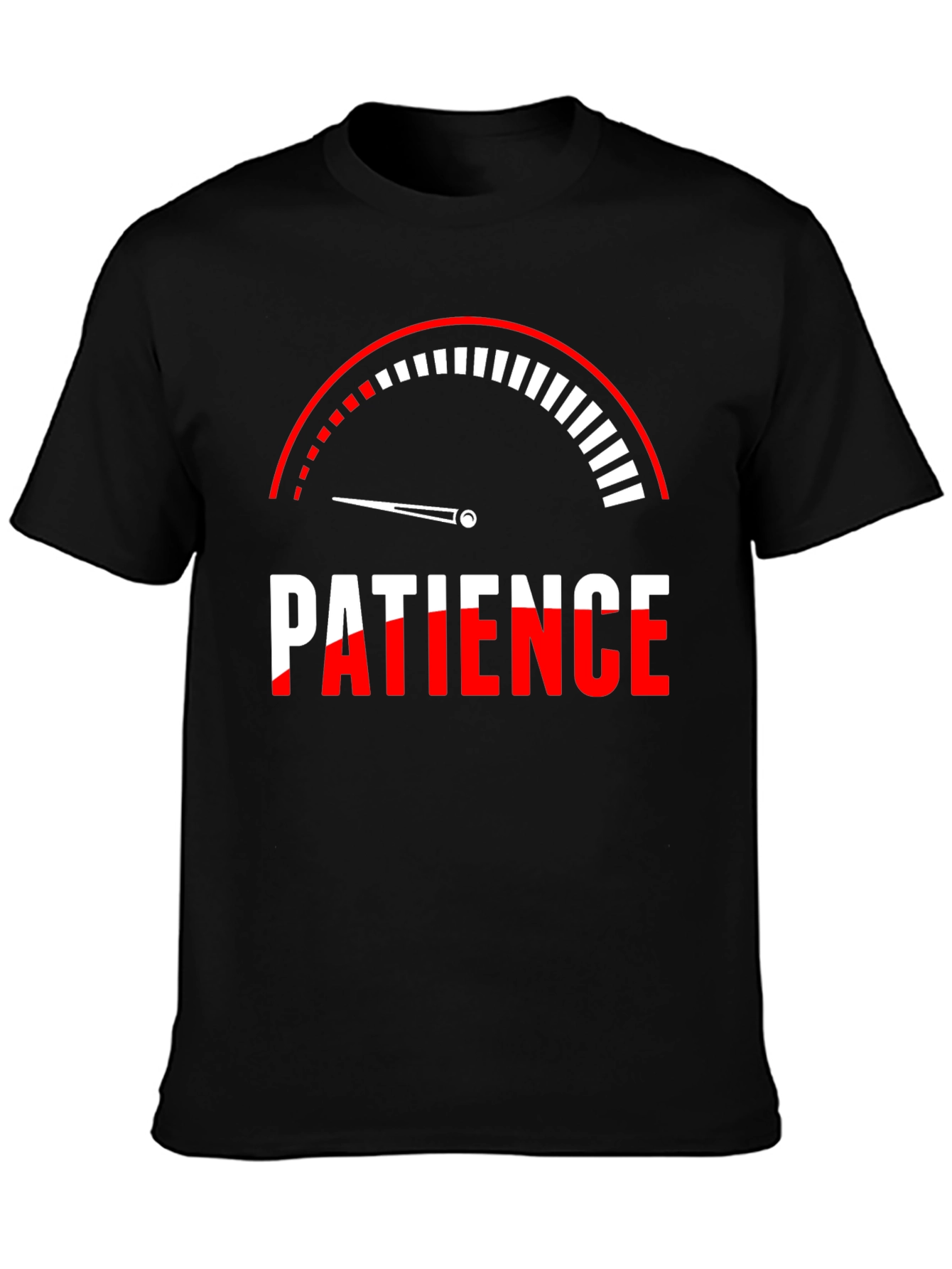 Patience Gauge Graphic T-Shirt - Black Cotton Tee