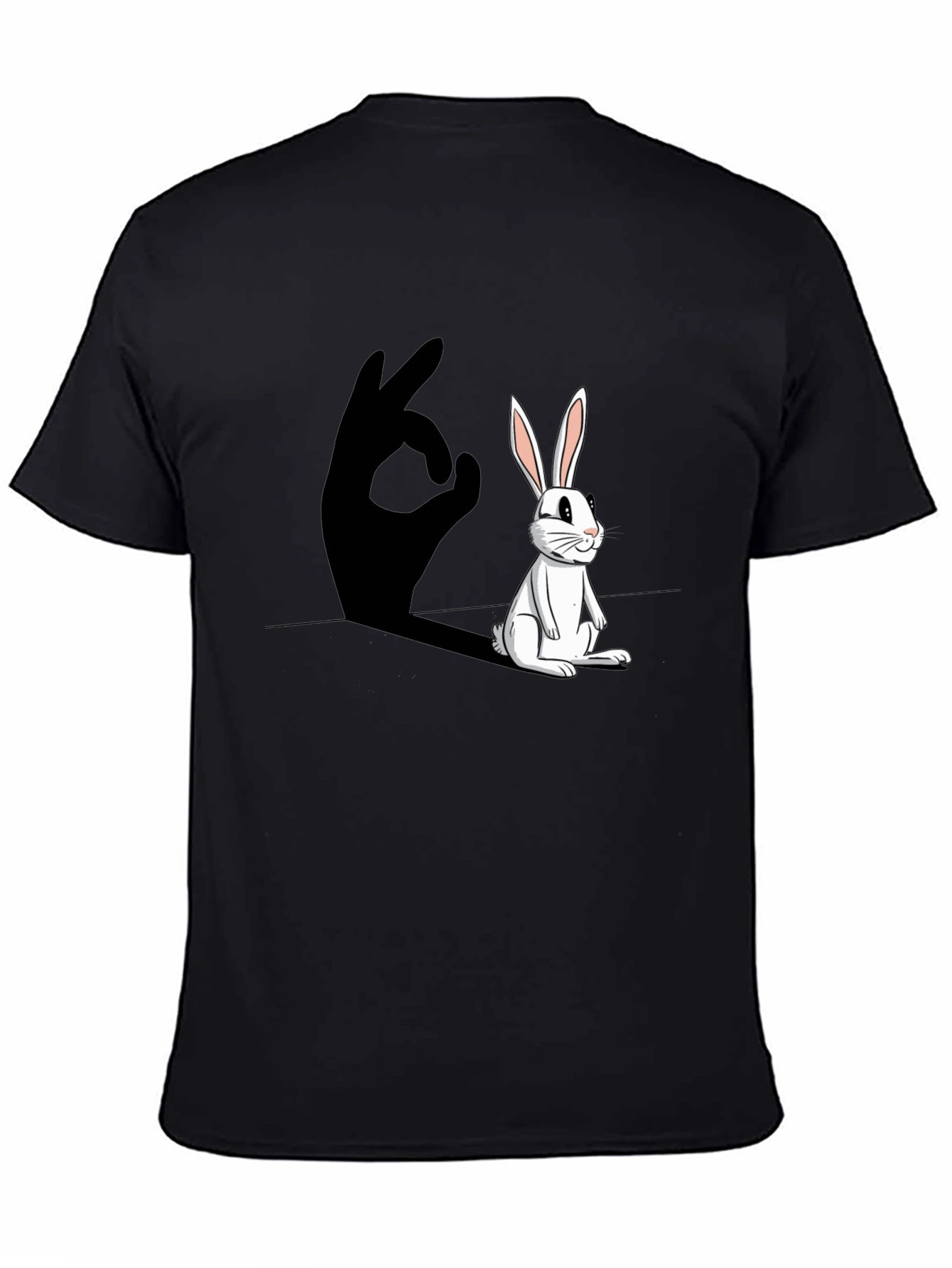 Rabbit Shadow Hand Gesture Graphic T-Shirt