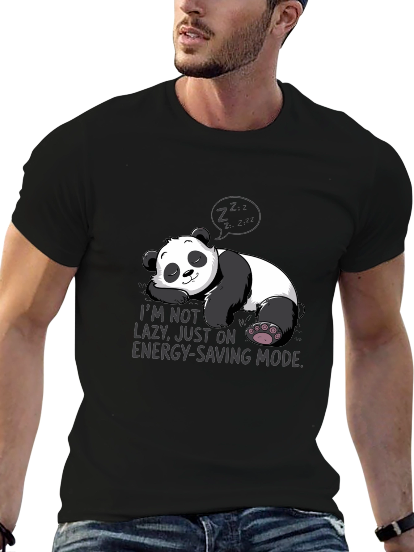 Lazy Panda Energy-Saving Mode T-Shirt