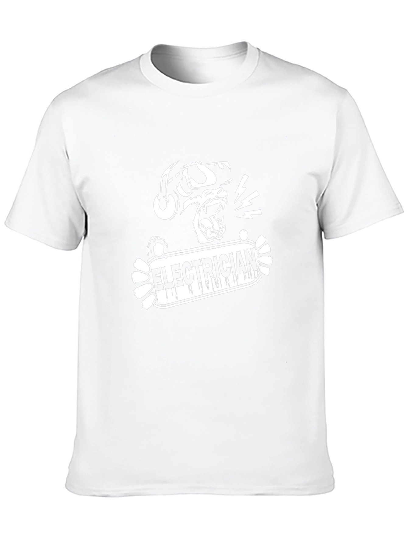 Electrician Monkey Graphic Black T-Shirt