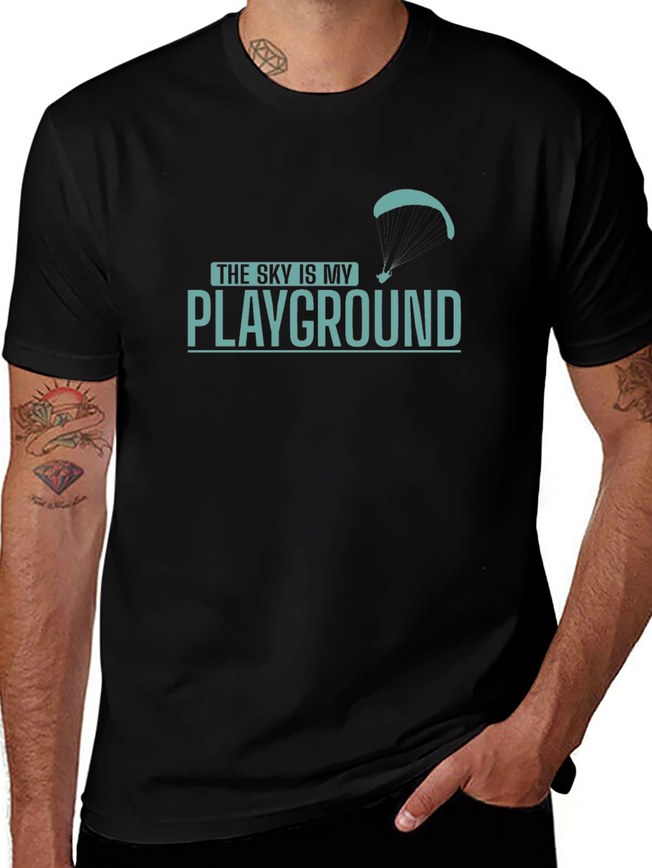 Sky is My Playground T-Shirt - Black Tee