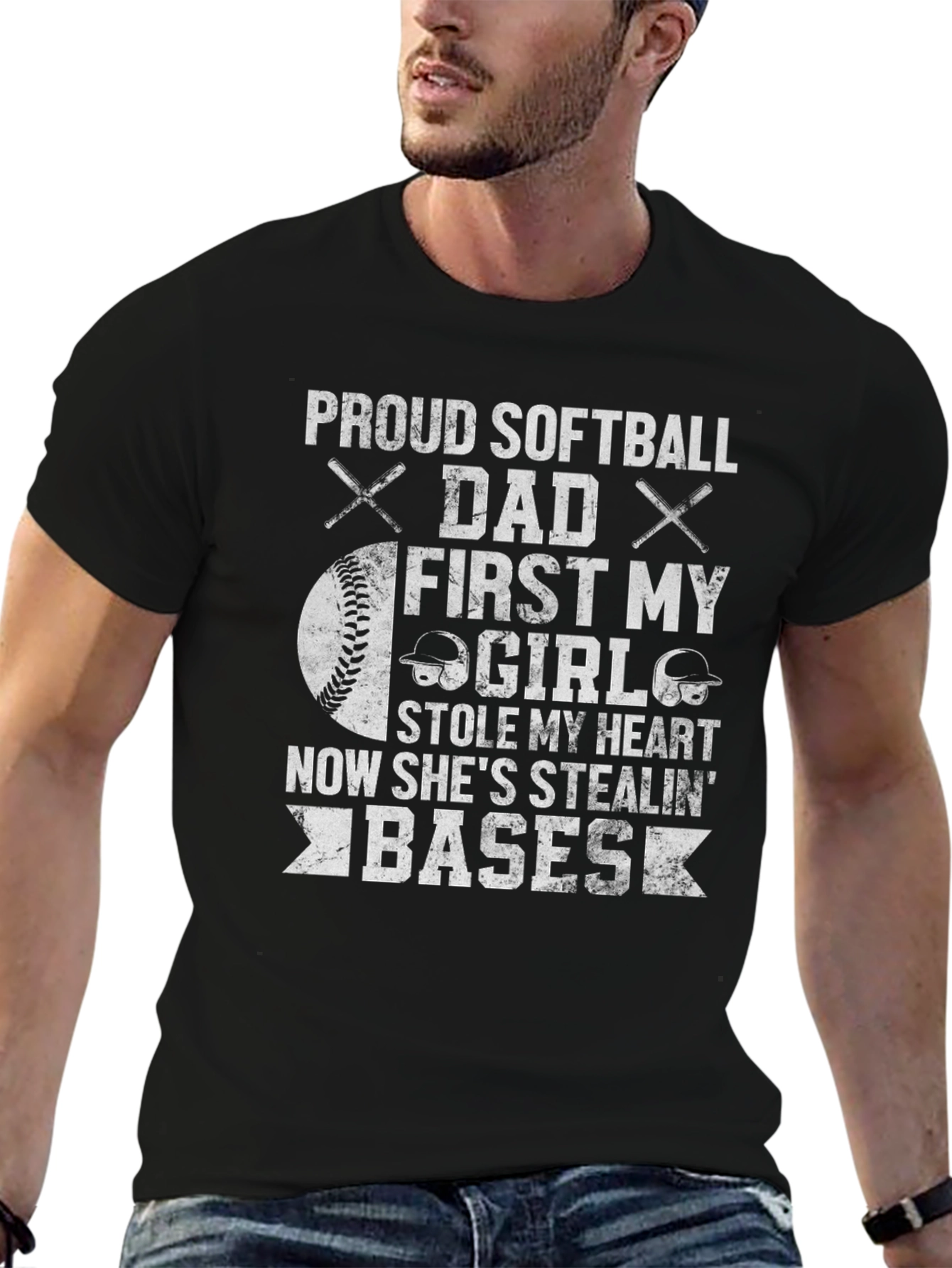 Proud Softball Dad T-Shirt