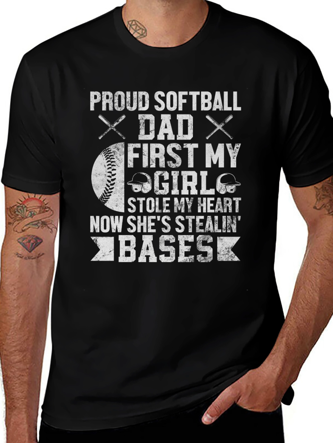 Proud Softball Dad T-Shirt