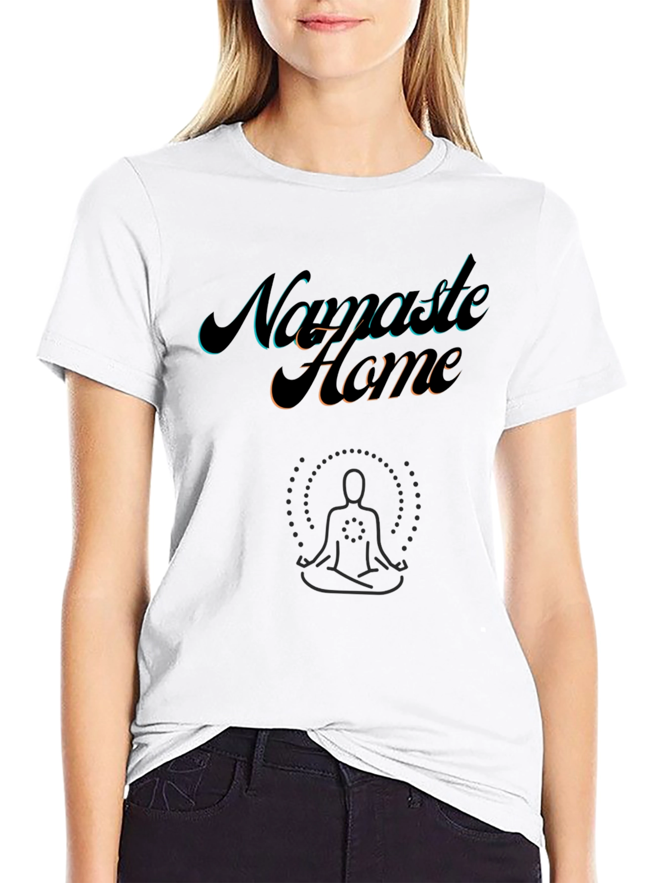 Namaste Home Graphic Tee - Black Yoga T-Shirt