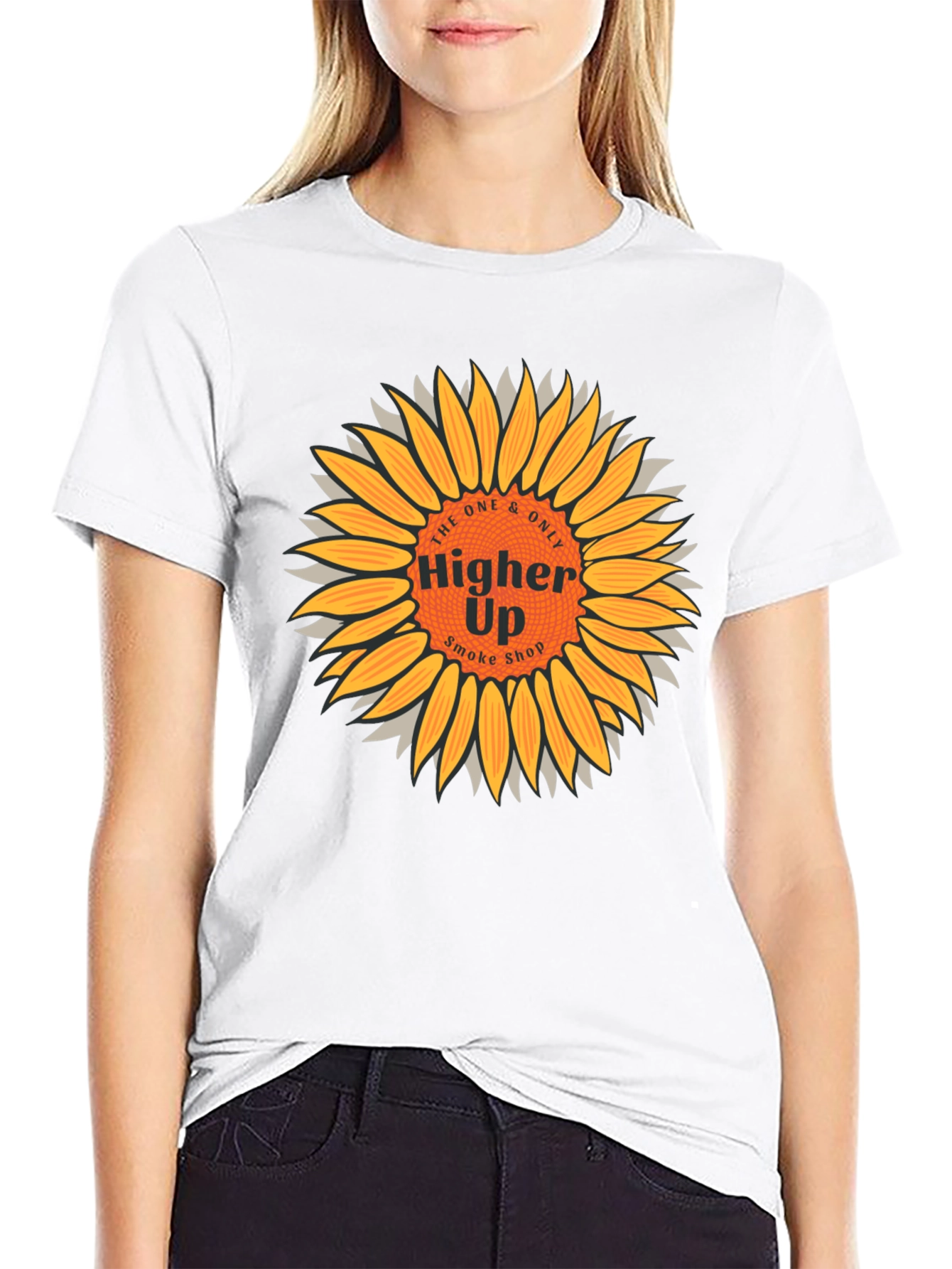 Higher Up Smoke Shop Sunflower Graphic T-Shirt