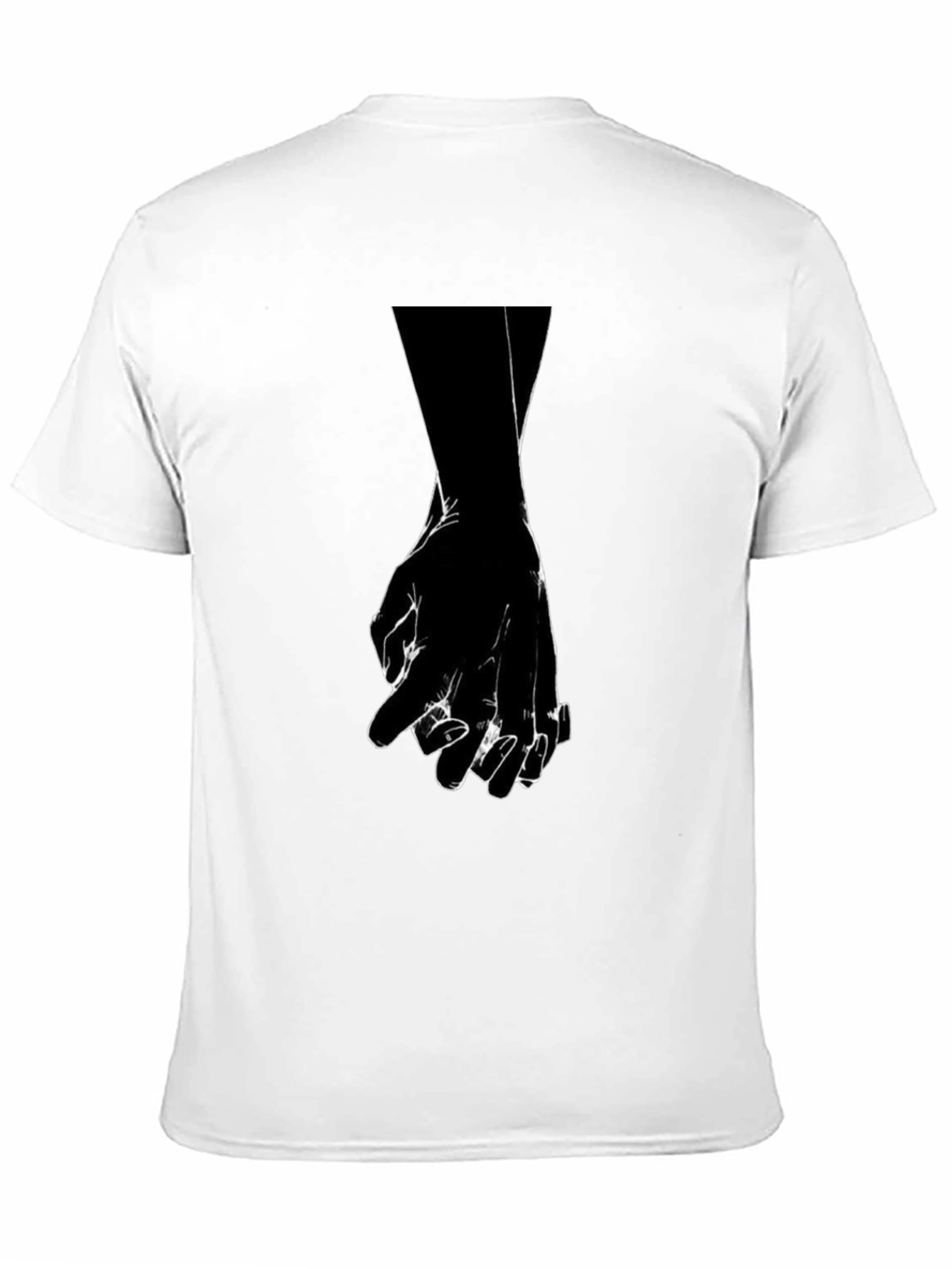 Black Graphic Tee - Holding Hands