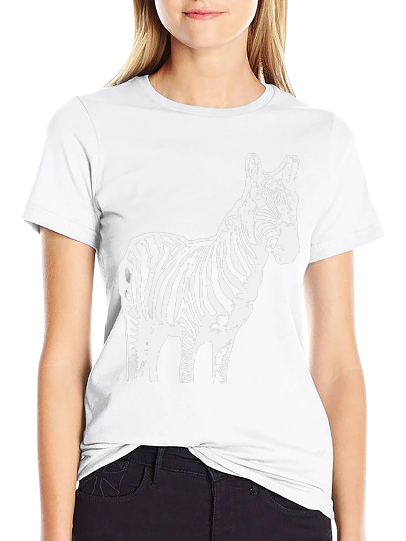 Zebra Graphic T-Shirt - Black Cotton Tee