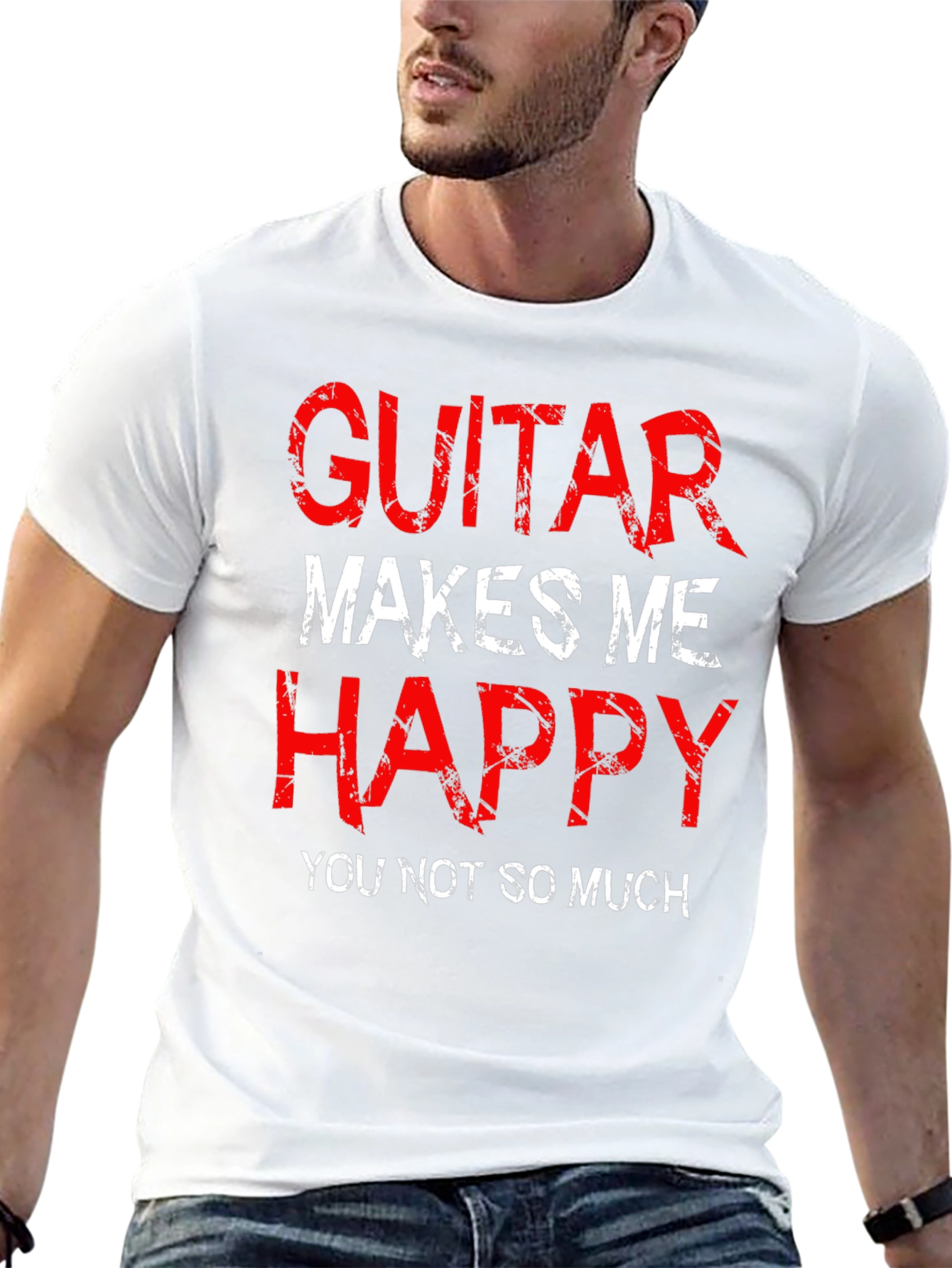 Guitar Makes Me Happy Graphic Tee