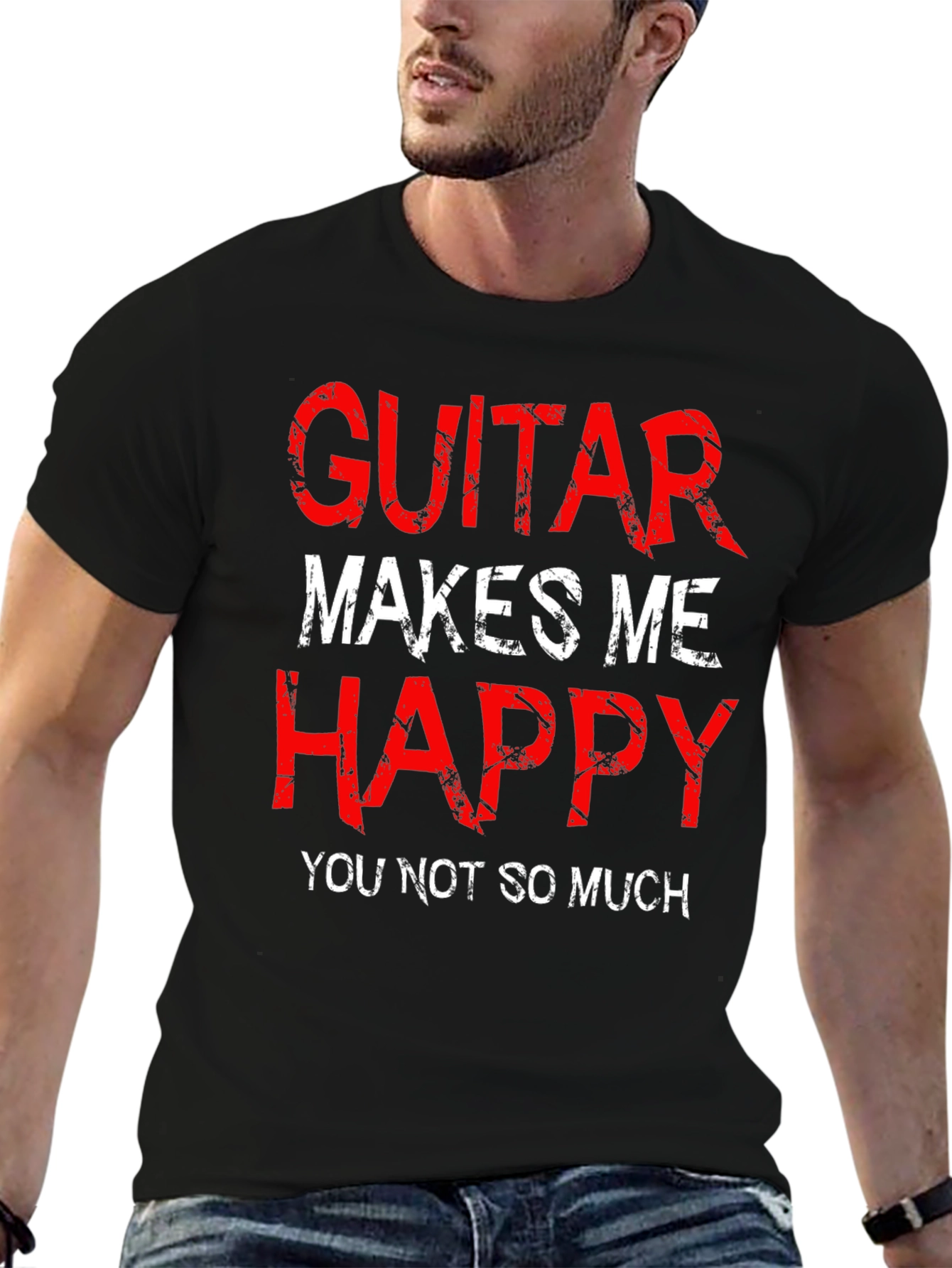 Guitar Makes Me Happy Graphic Tee
