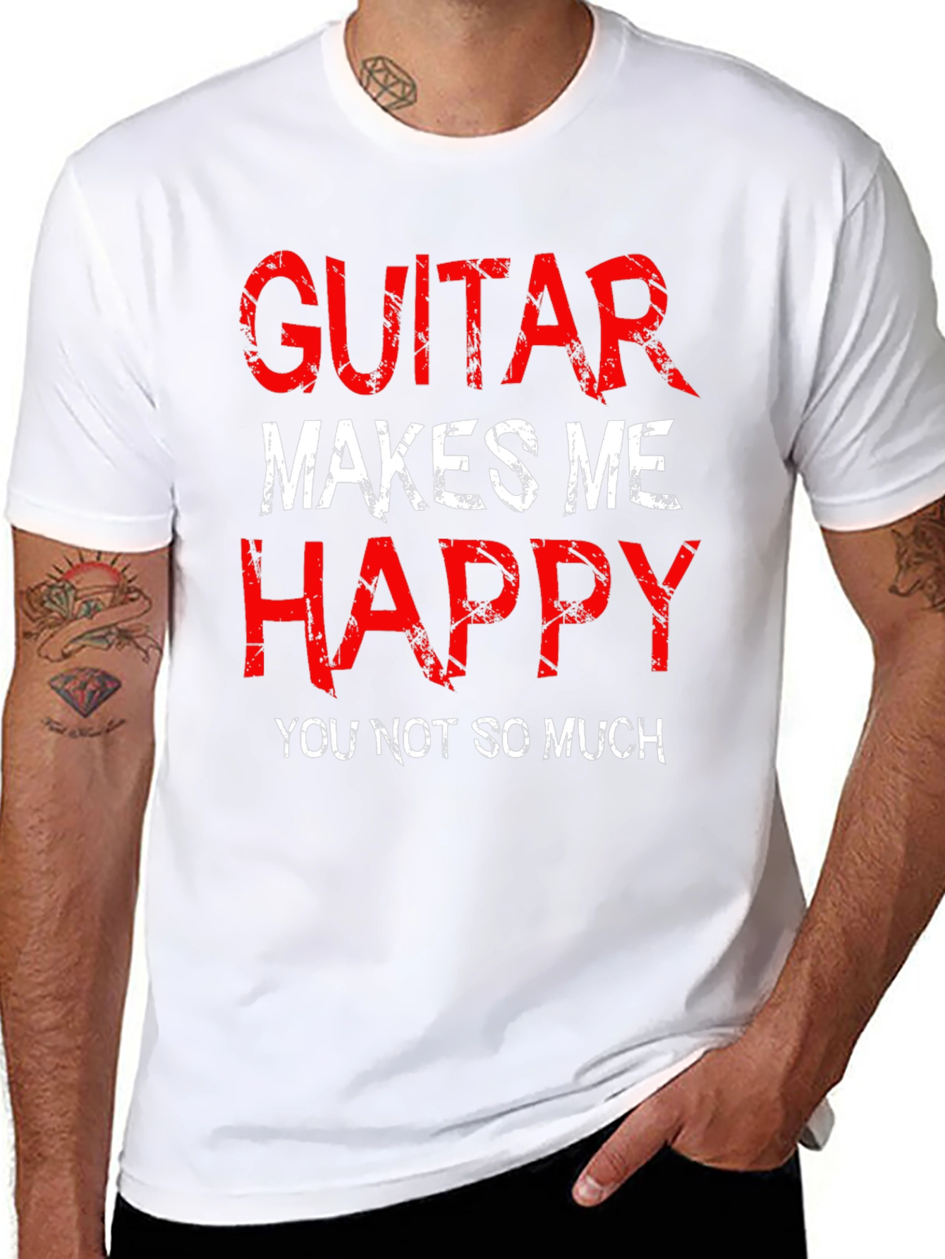 Guitar Makes Me Happy Graphic Tee