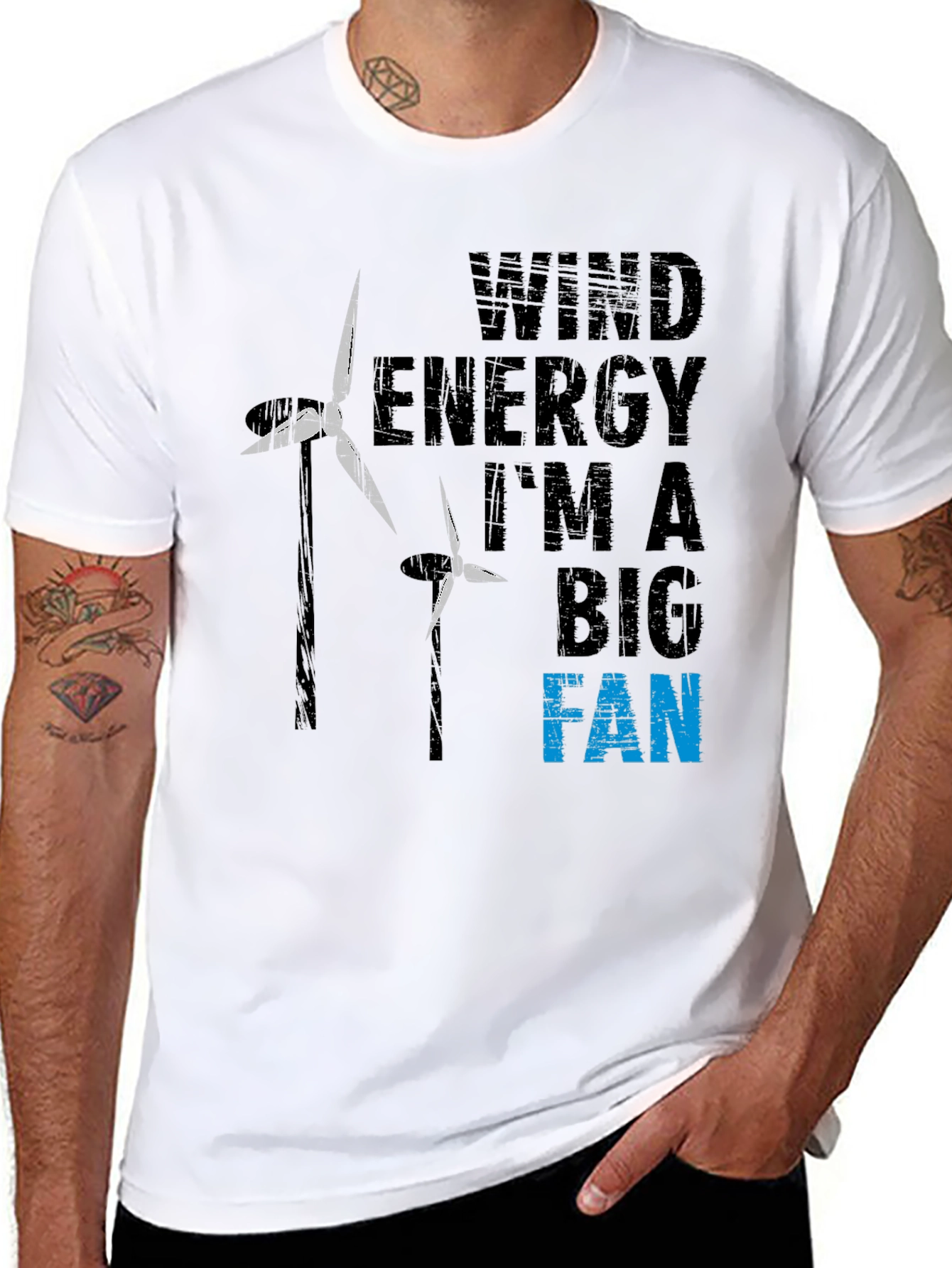 Wind Energy Fan Graphic Tee - Sustainable Statement