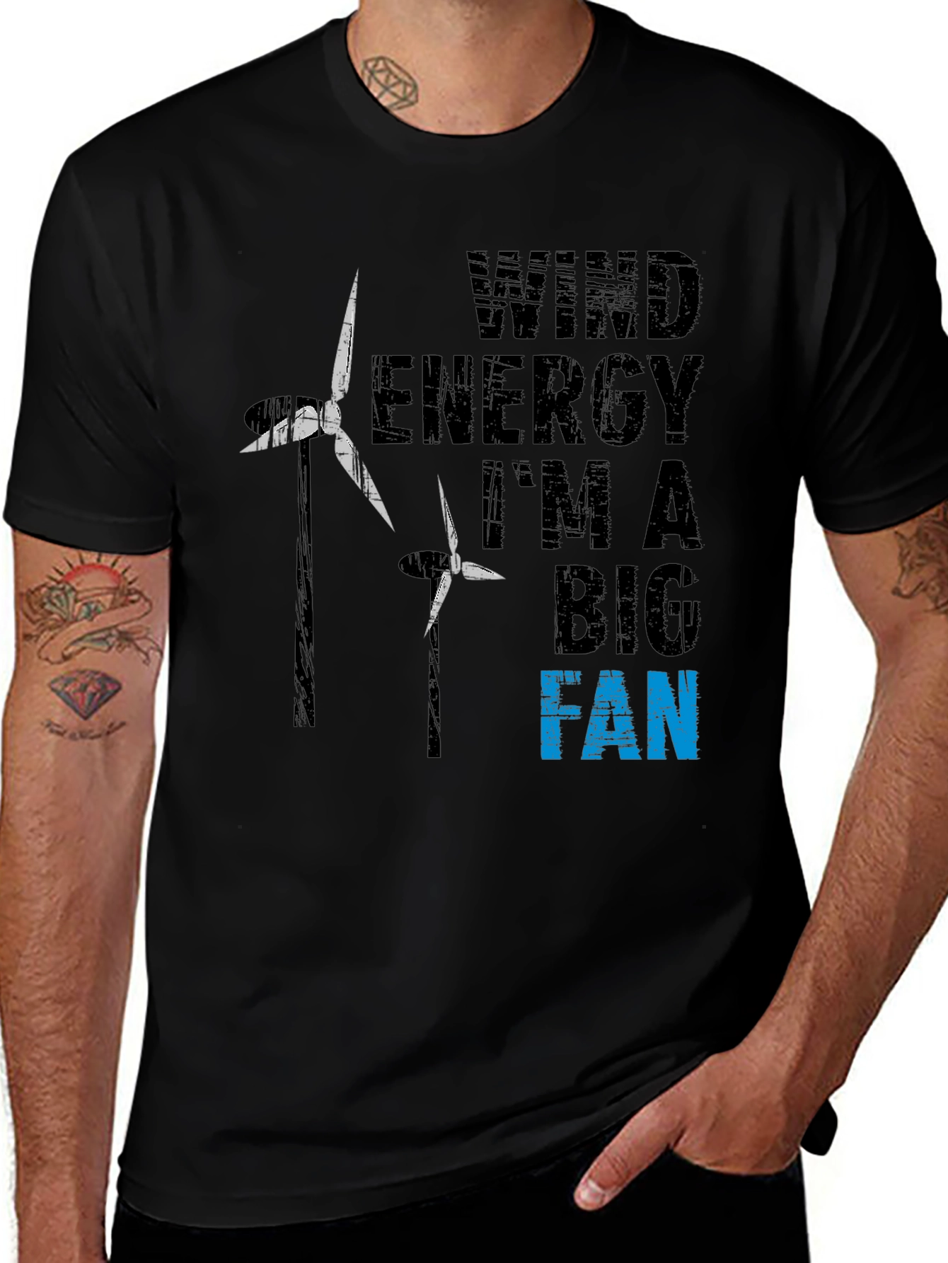 Wind Energy Fan Graphic Tee - Sustainable Statement