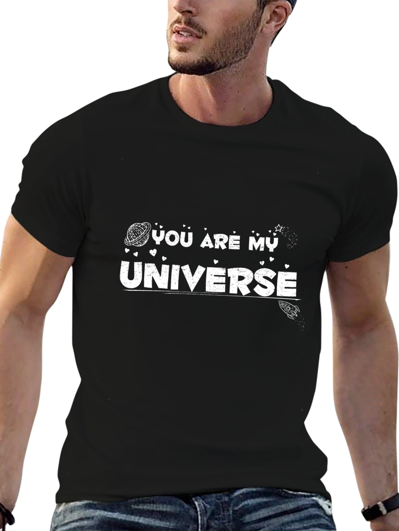 You Are My Universe Graphic Tee - Black