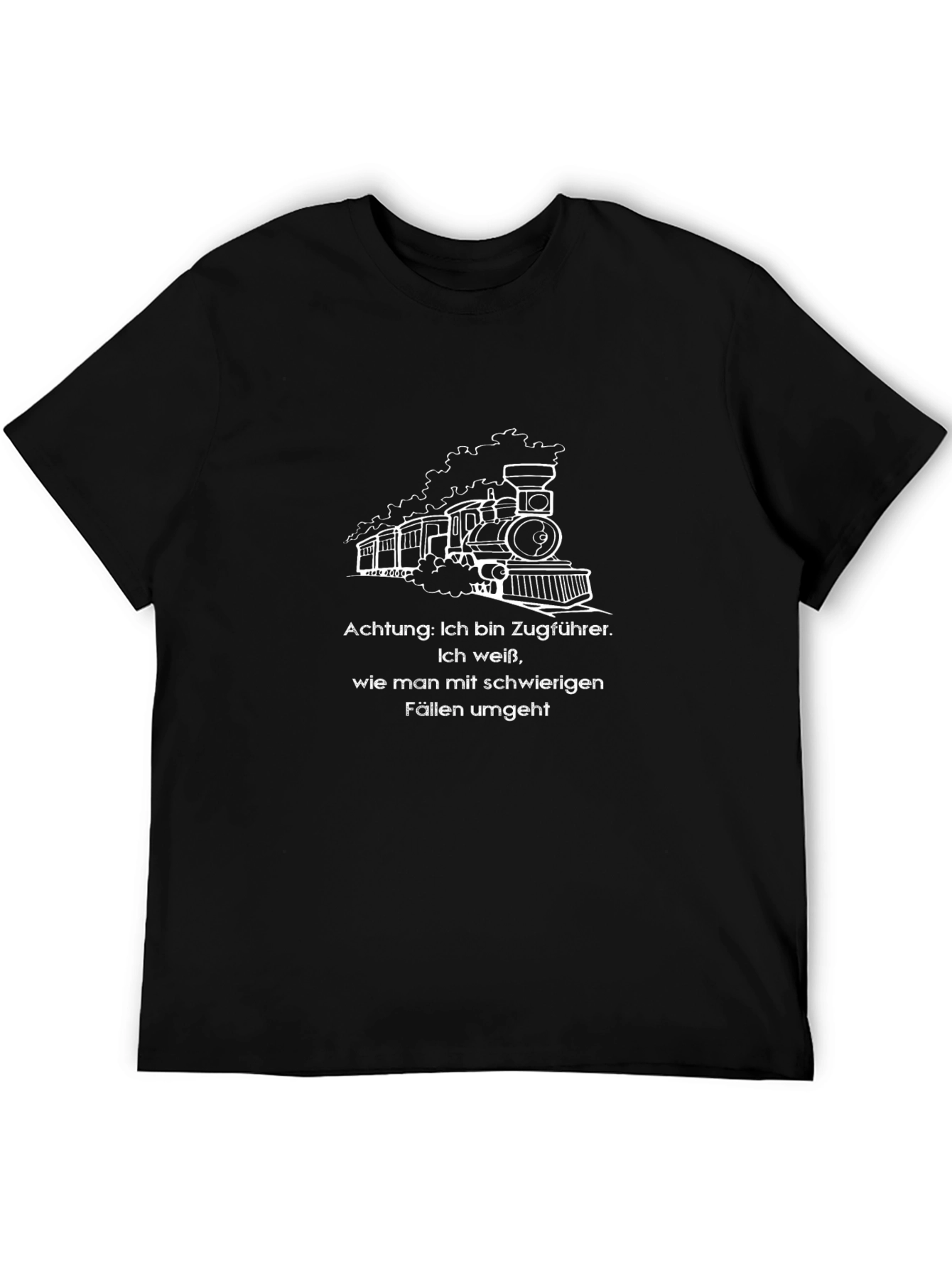 Train Conductor T-Shirt - Achtung! Funny Graphic Tee