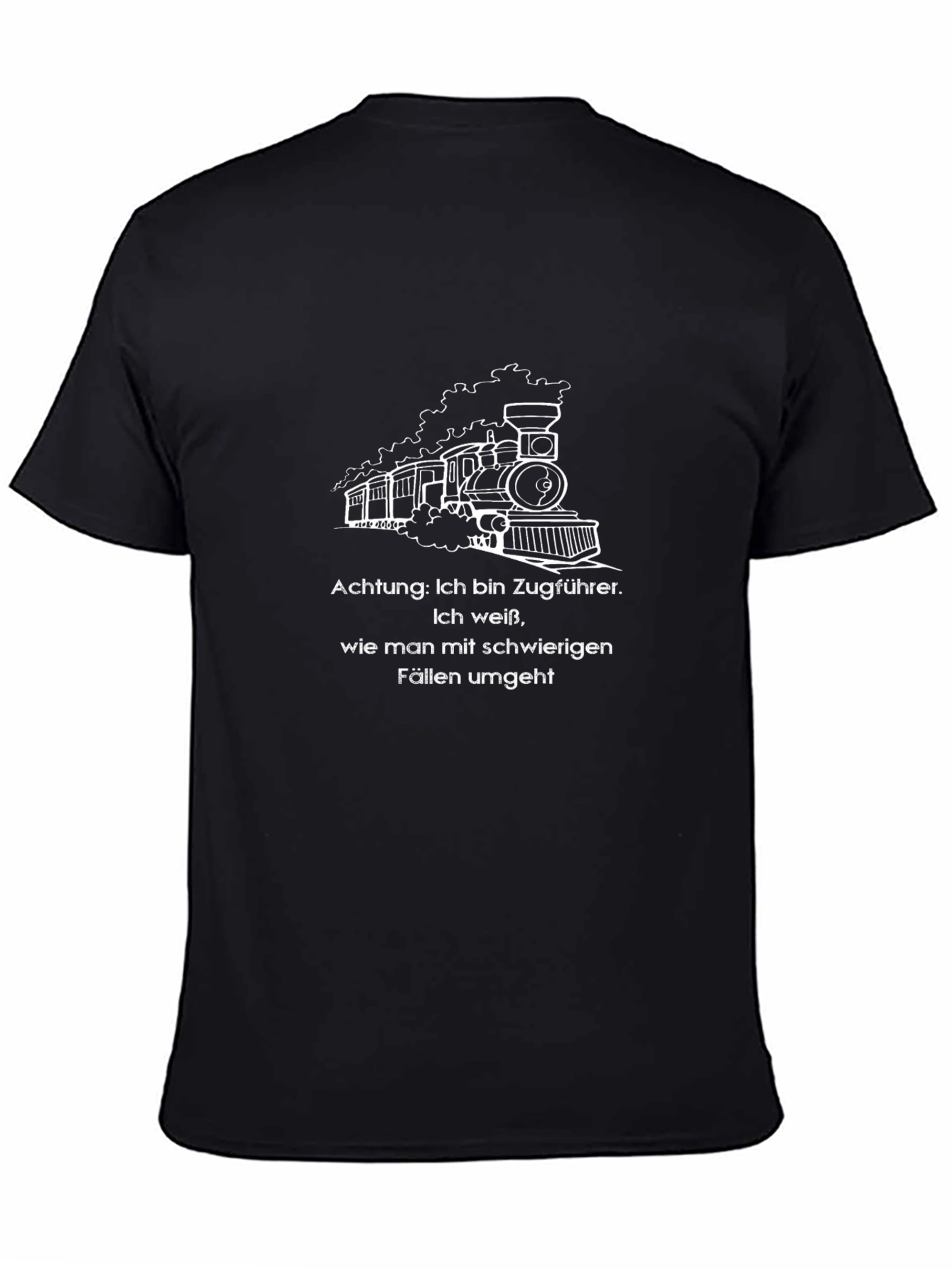 Train Conductor T-Shirt - Achtung! Funny Graphic Tee