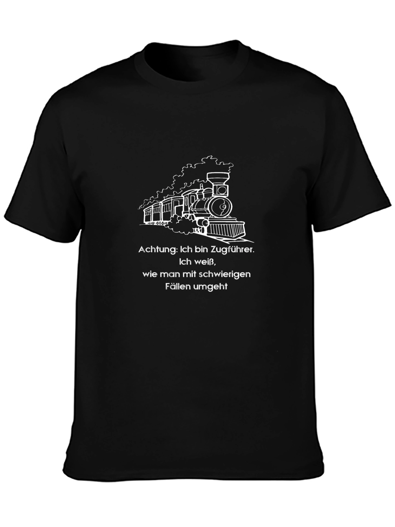 Train Conductor T-Shirt - Achtung! Funny Graphic Tee