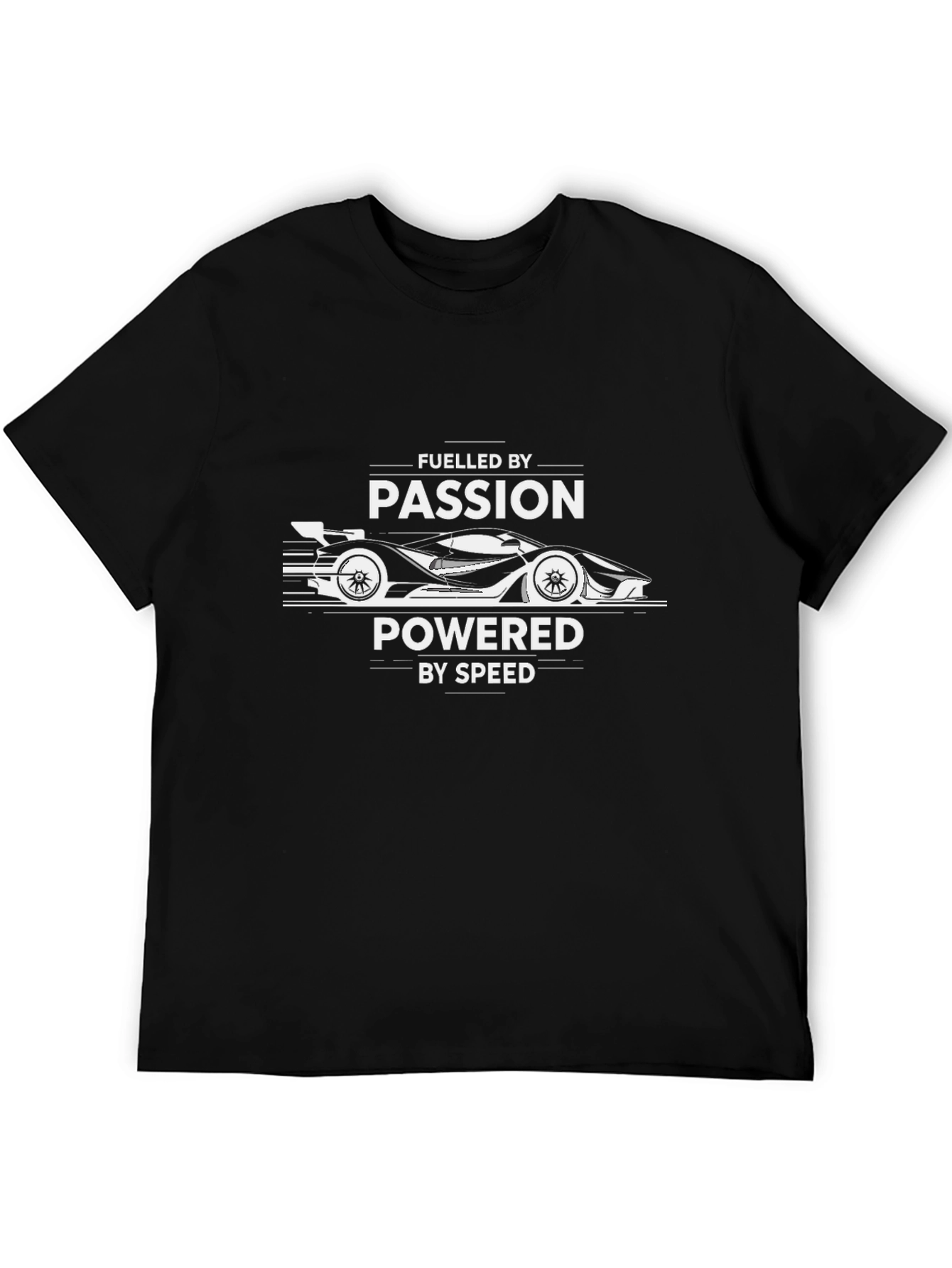 Fueled By Passion Graphic Tee - Racing Car Design