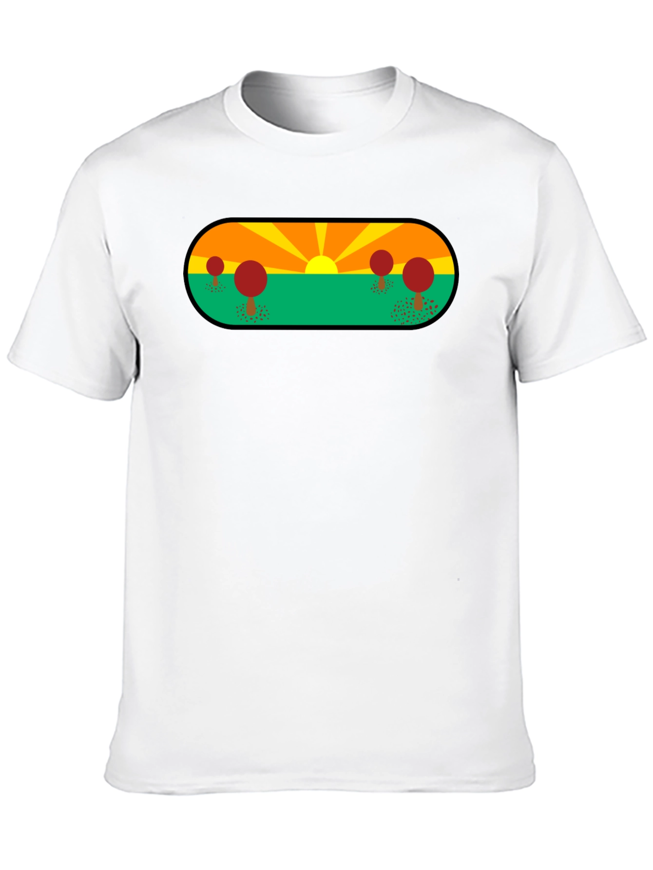 Nature Graphic Tee - Black Short Sleeve