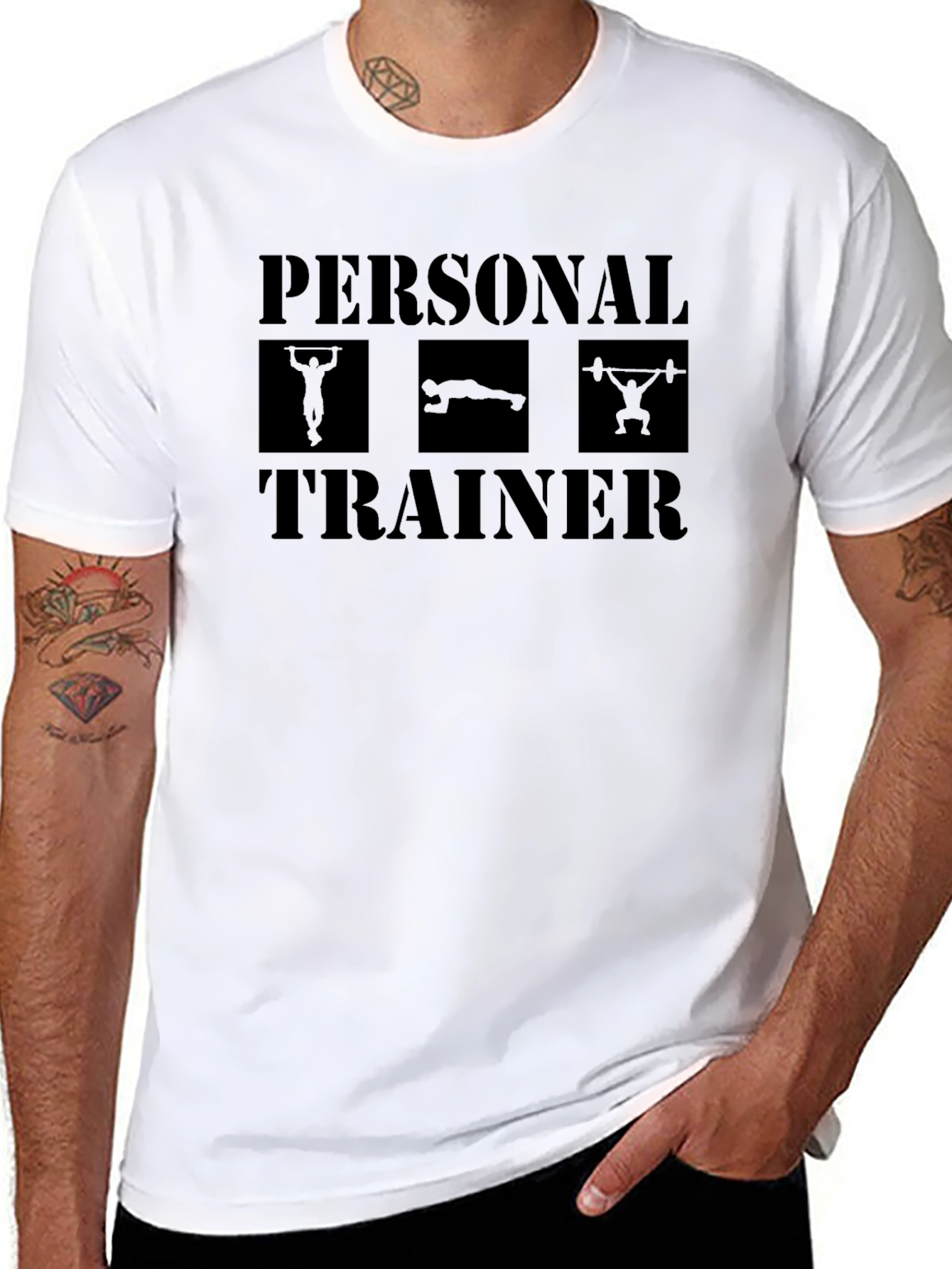 Personal Trainer Black T-Shirt - Gym Workout Apparel