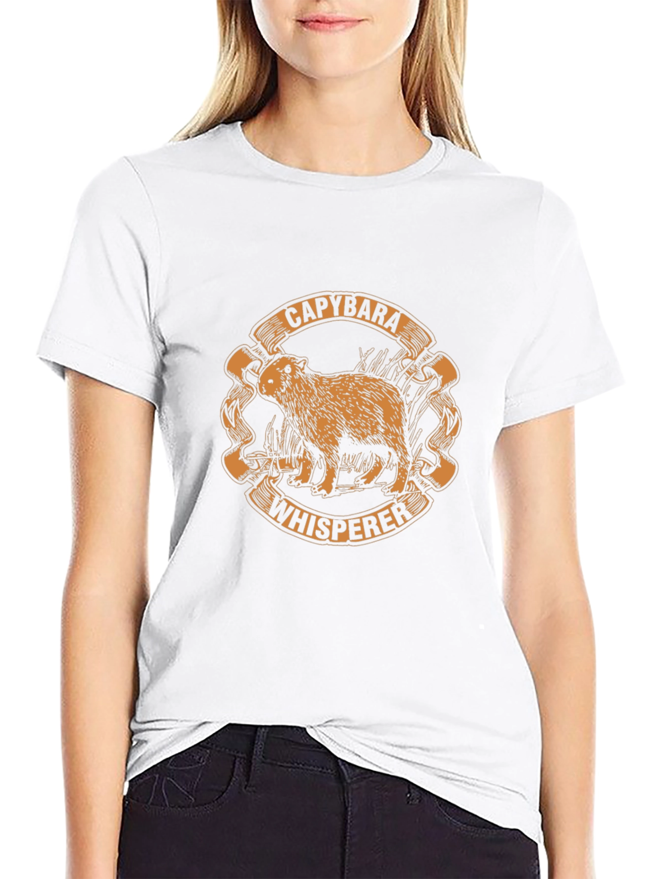 Capybara Whisperer Black T-Shirt