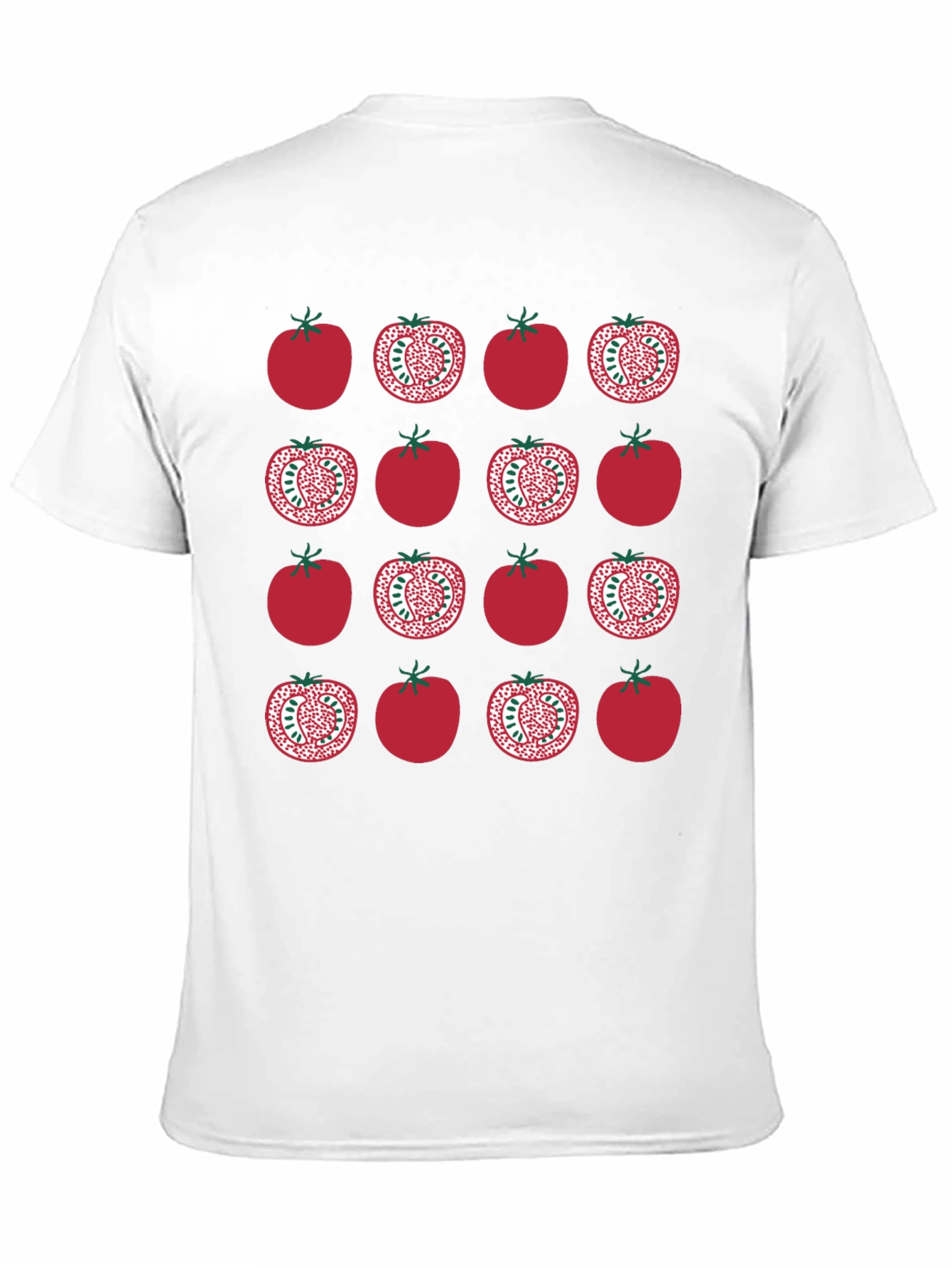 Tomato Pattern Black T-Shirt