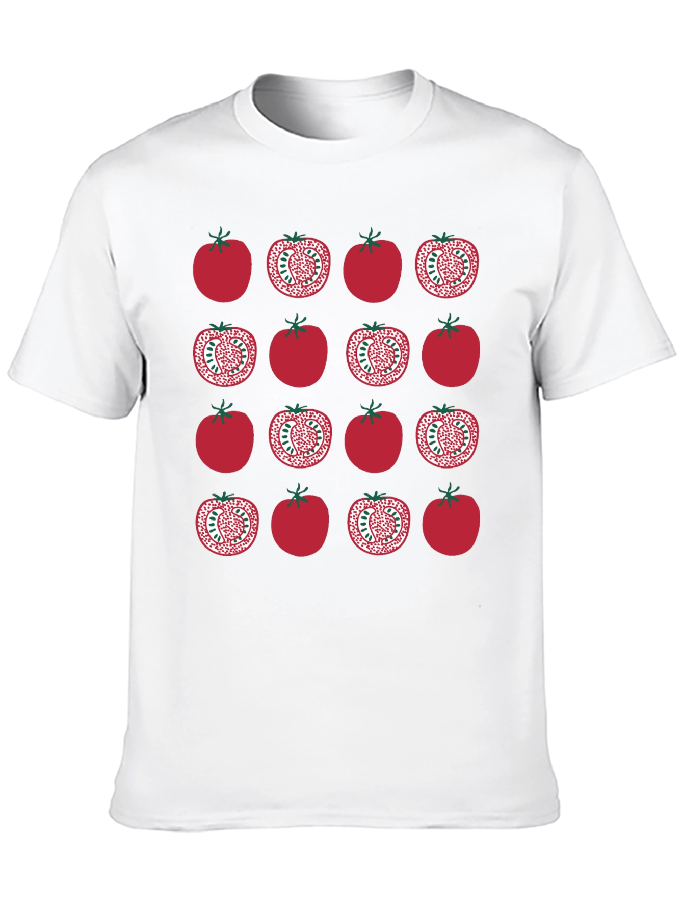 Tomato Pattern Black T-Shirt