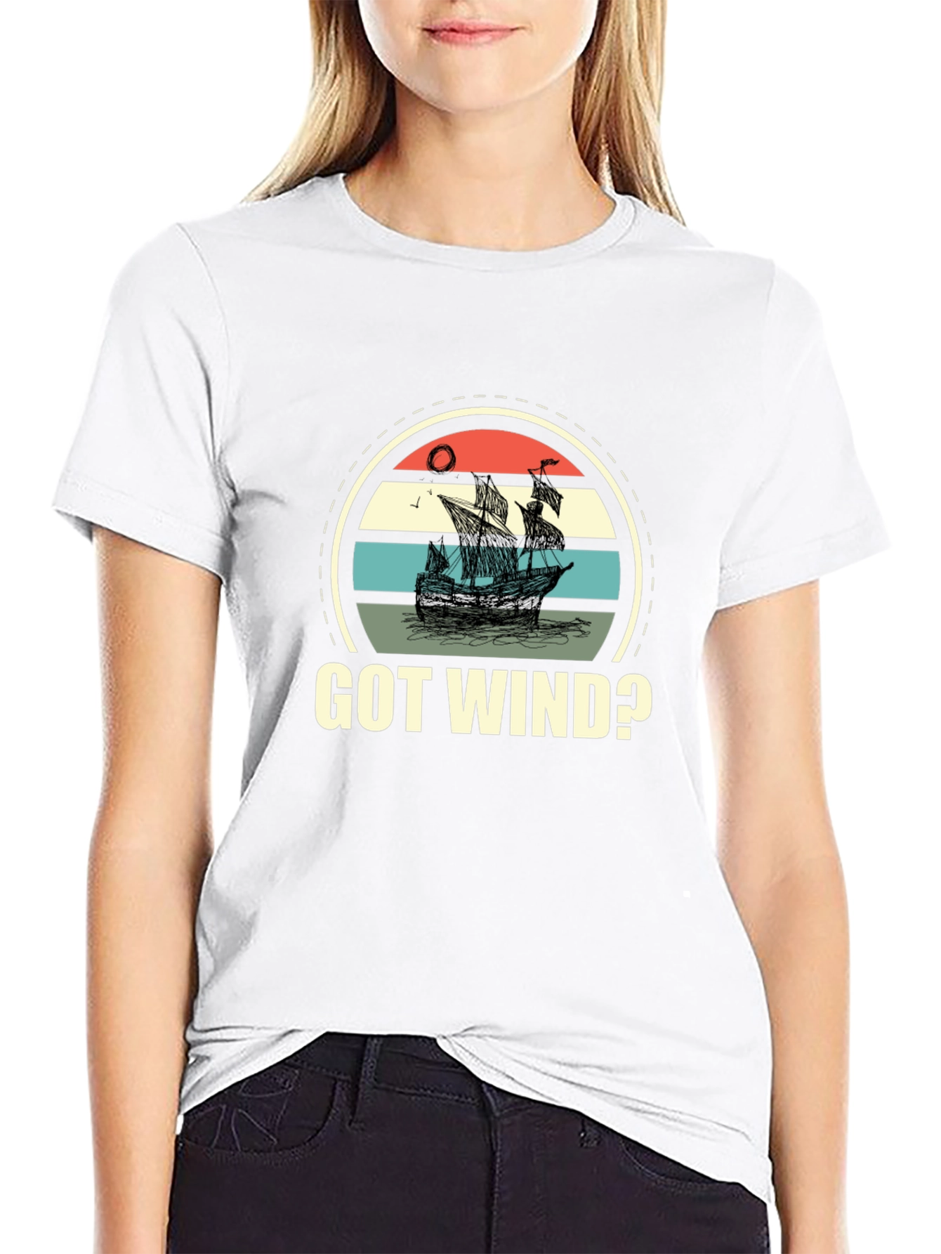 Got Wind? Retro Ship Graphic T-Shirt