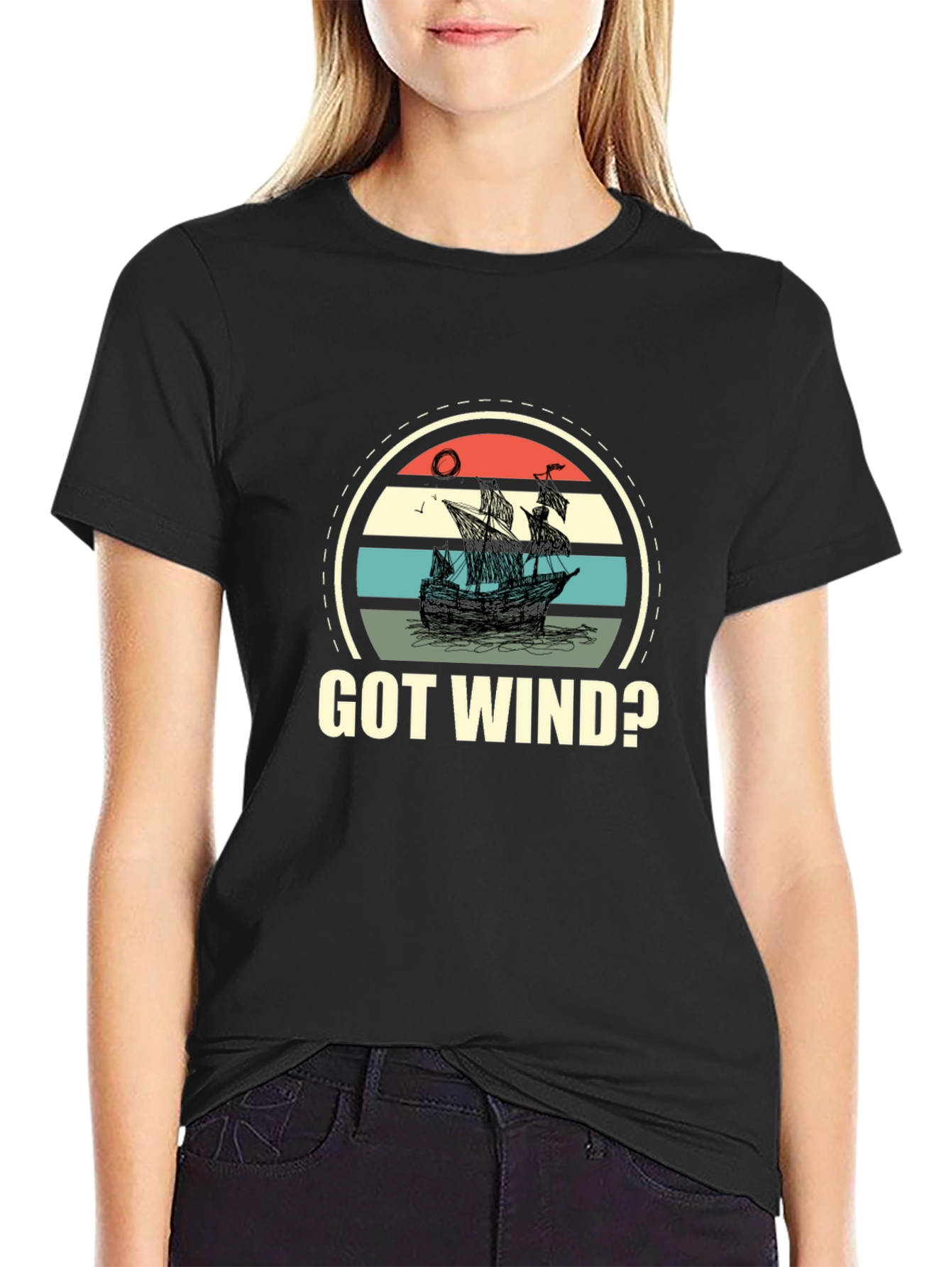 Got Wind? Retro Ship Graphic T-Shirt