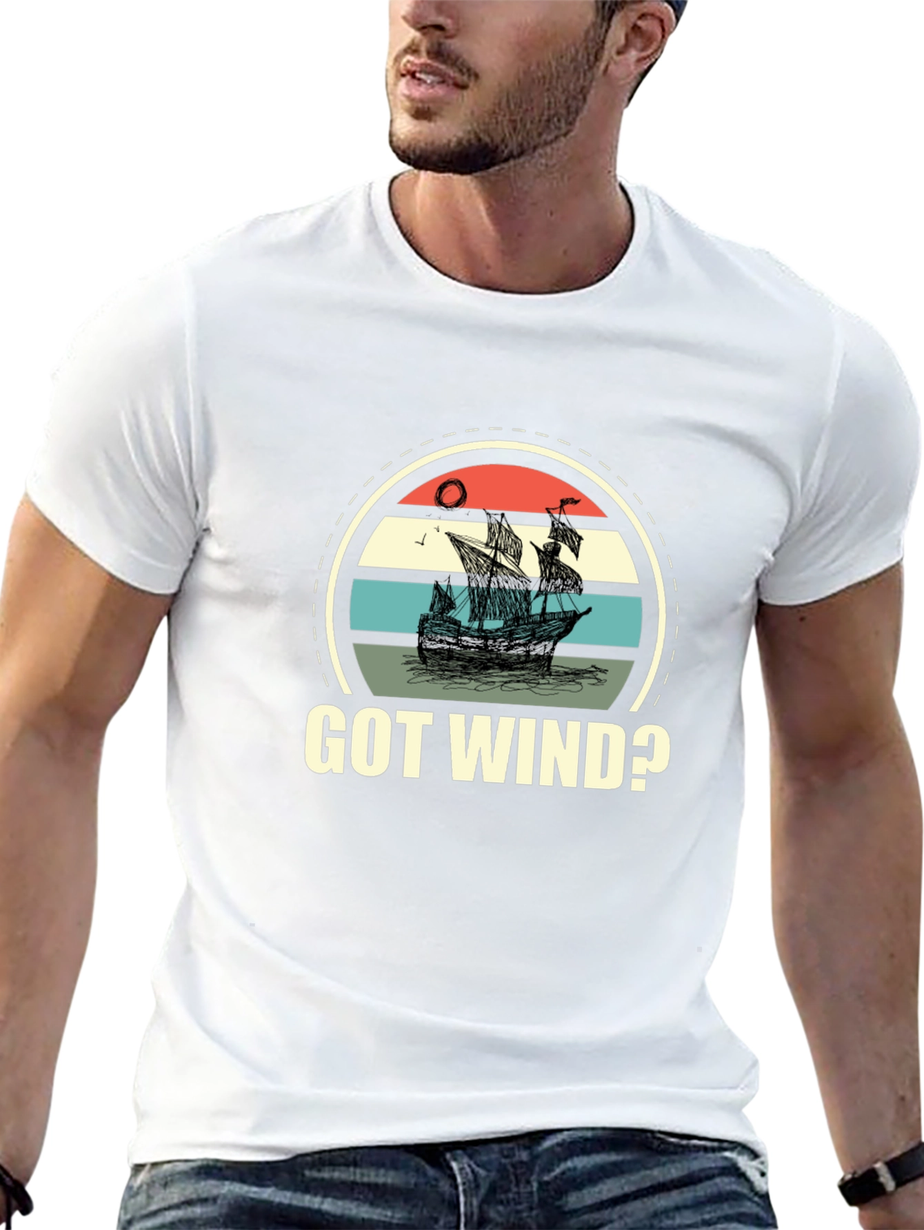 Got Wind? Retro Ship Graphic T-Shirt