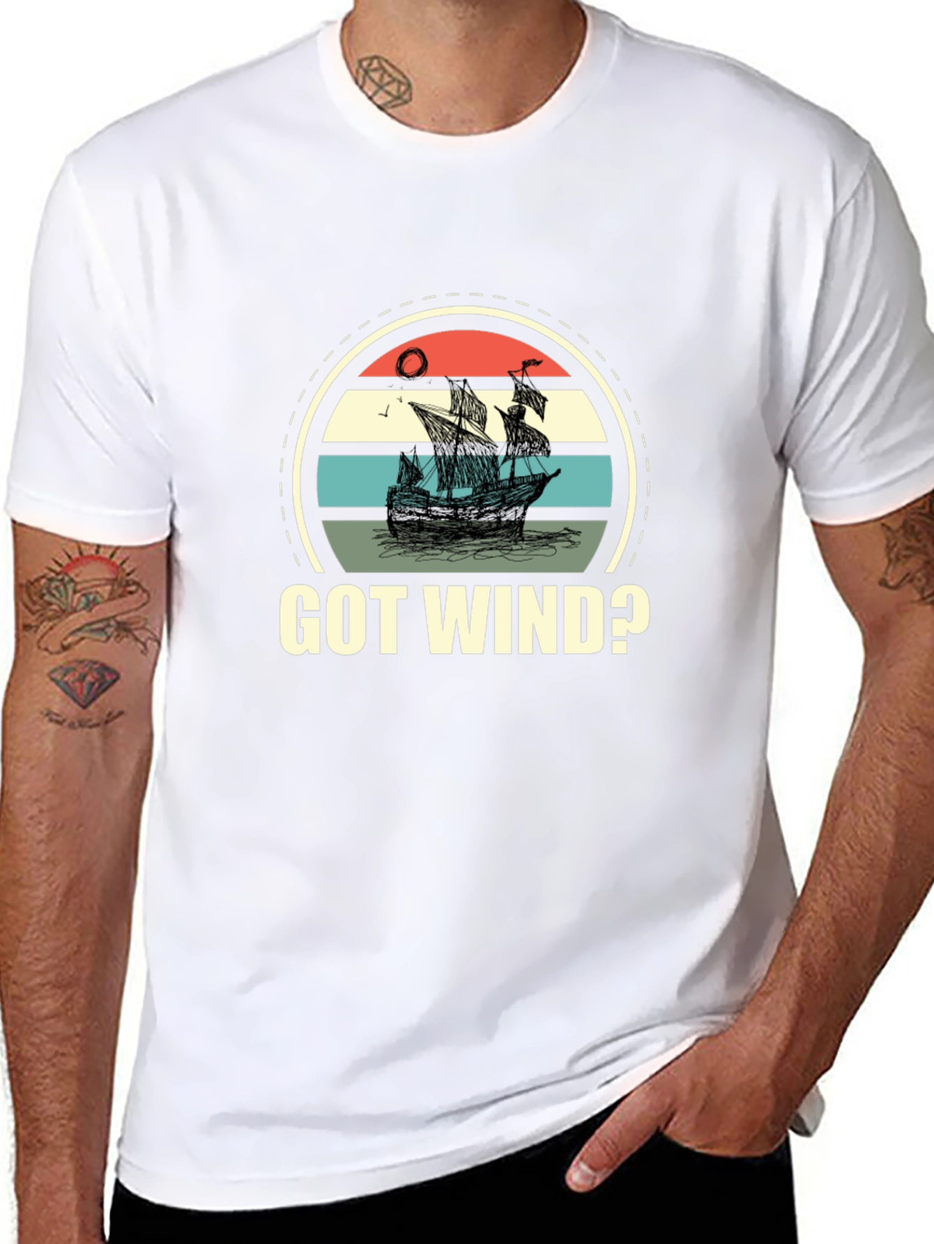 Got Wind? Retro Ship Graphic T-Shirt