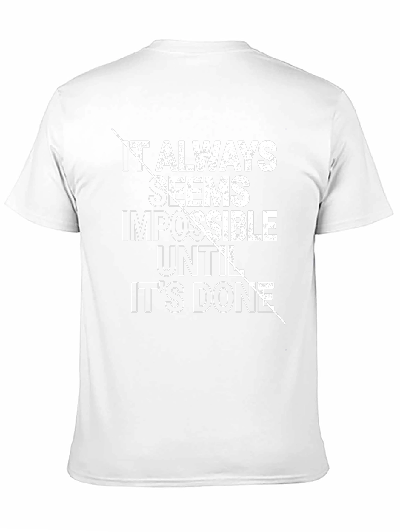 Motivational Black T-Shirt: Impossible Until Done