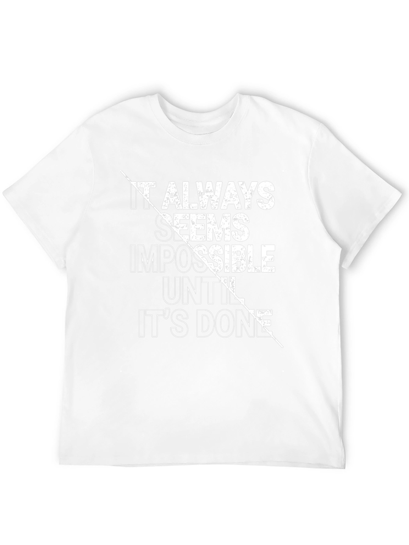 Motivational Black T-Shirt: Impossible Until Done