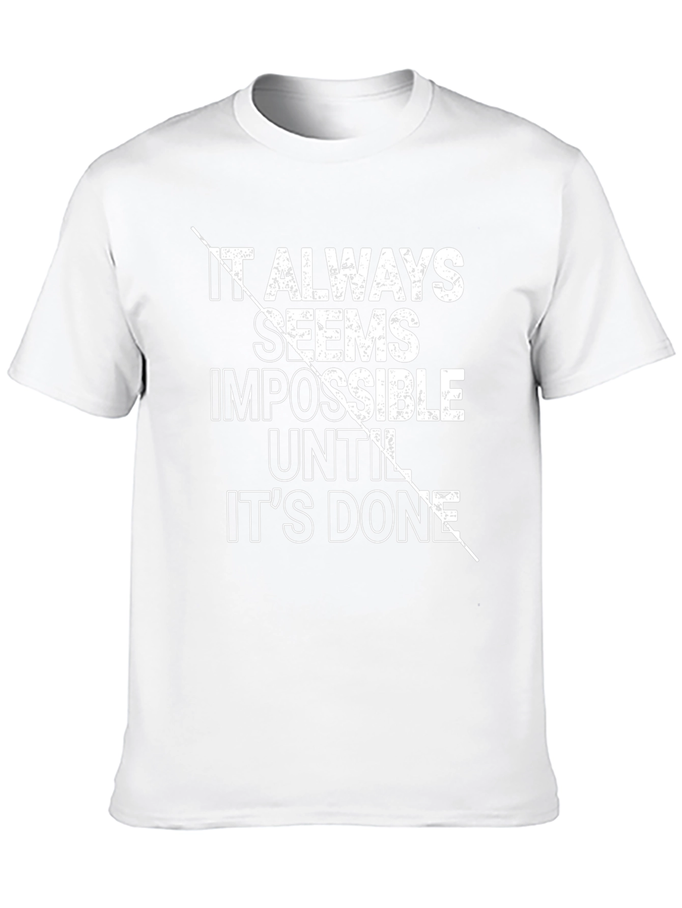 Motivational Black T-Shirt: Impossible Until Done