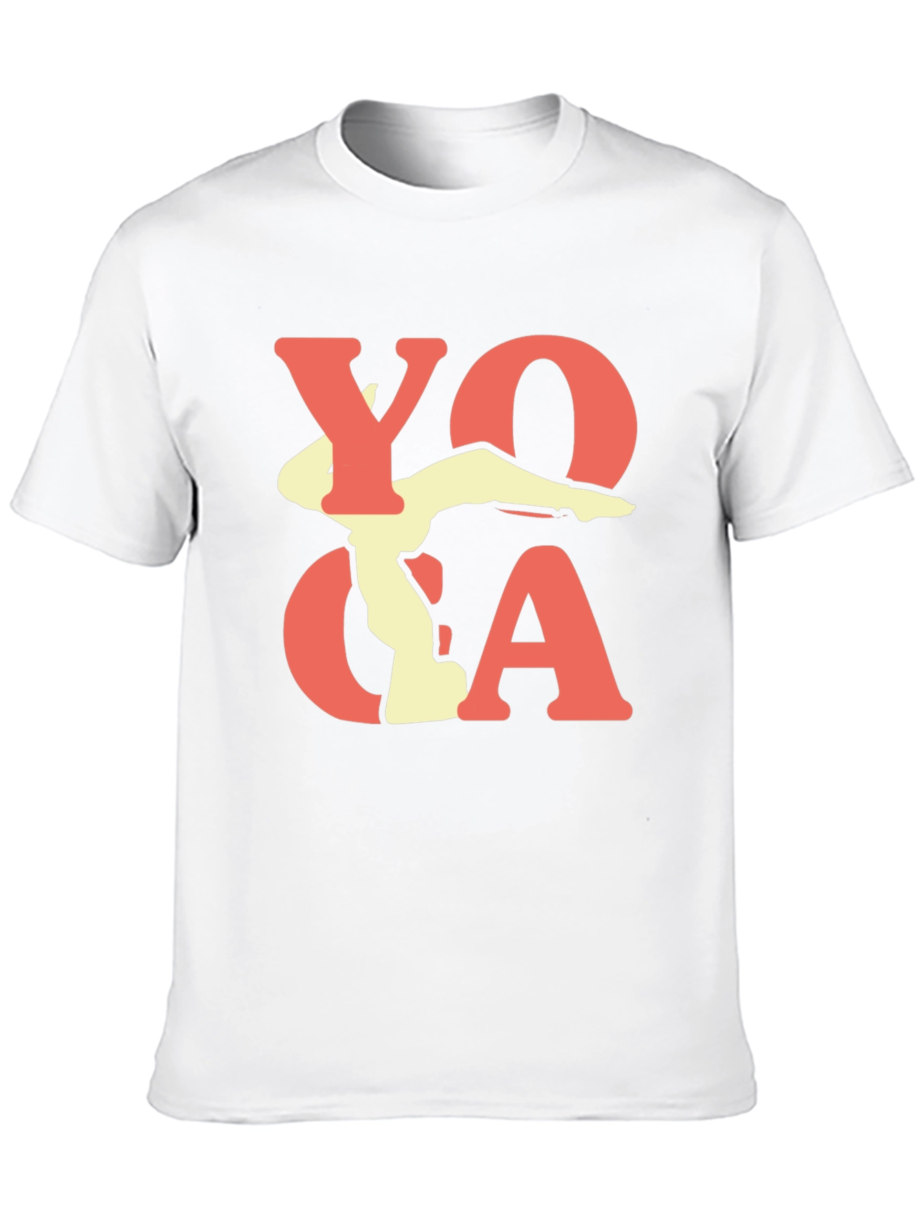 Yoga Pose Graphic Print Black T-Shirt
