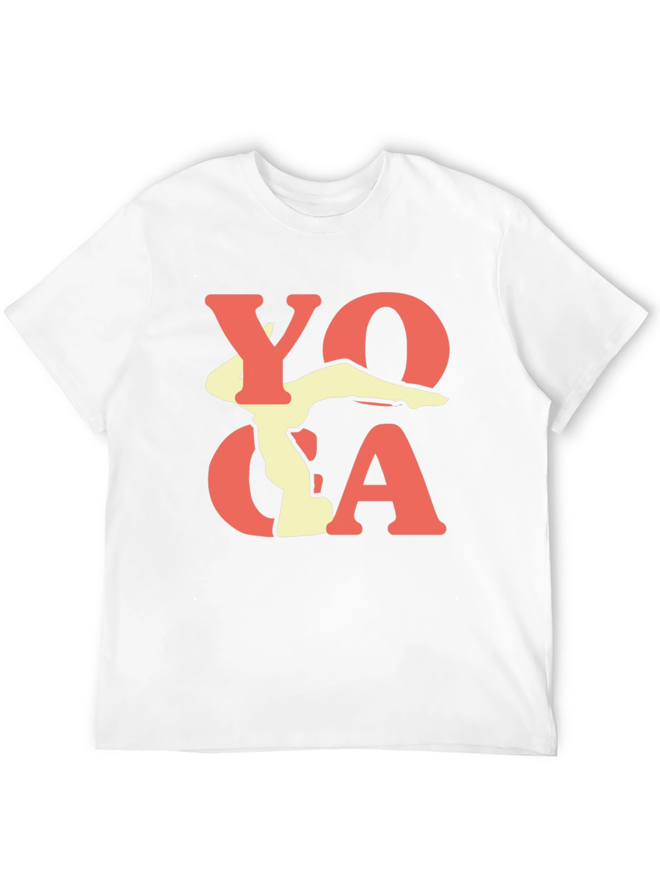 Yoga Pose Graphic Print Black T-Shirt