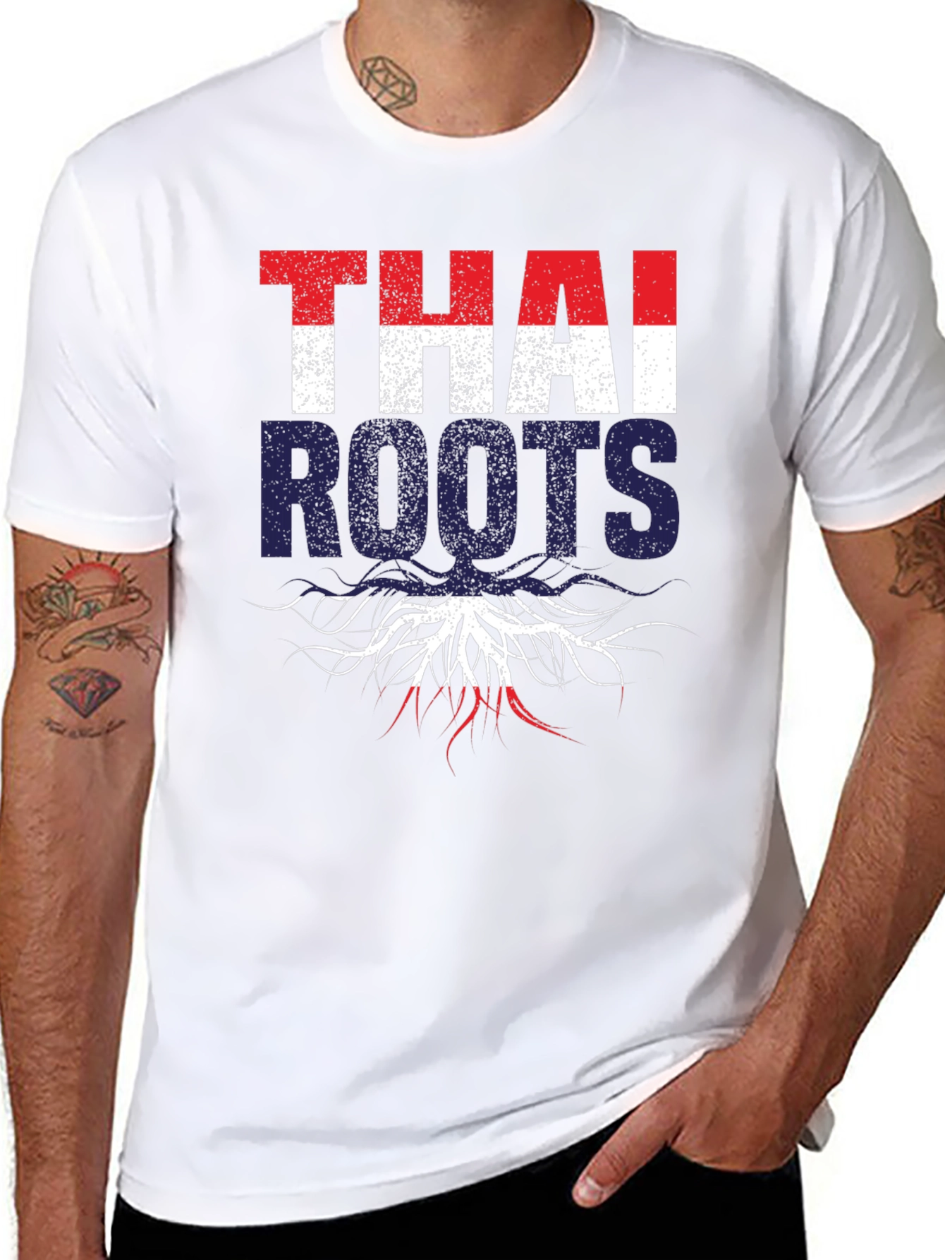 Thai Roots Graphic T-Shirt - Black