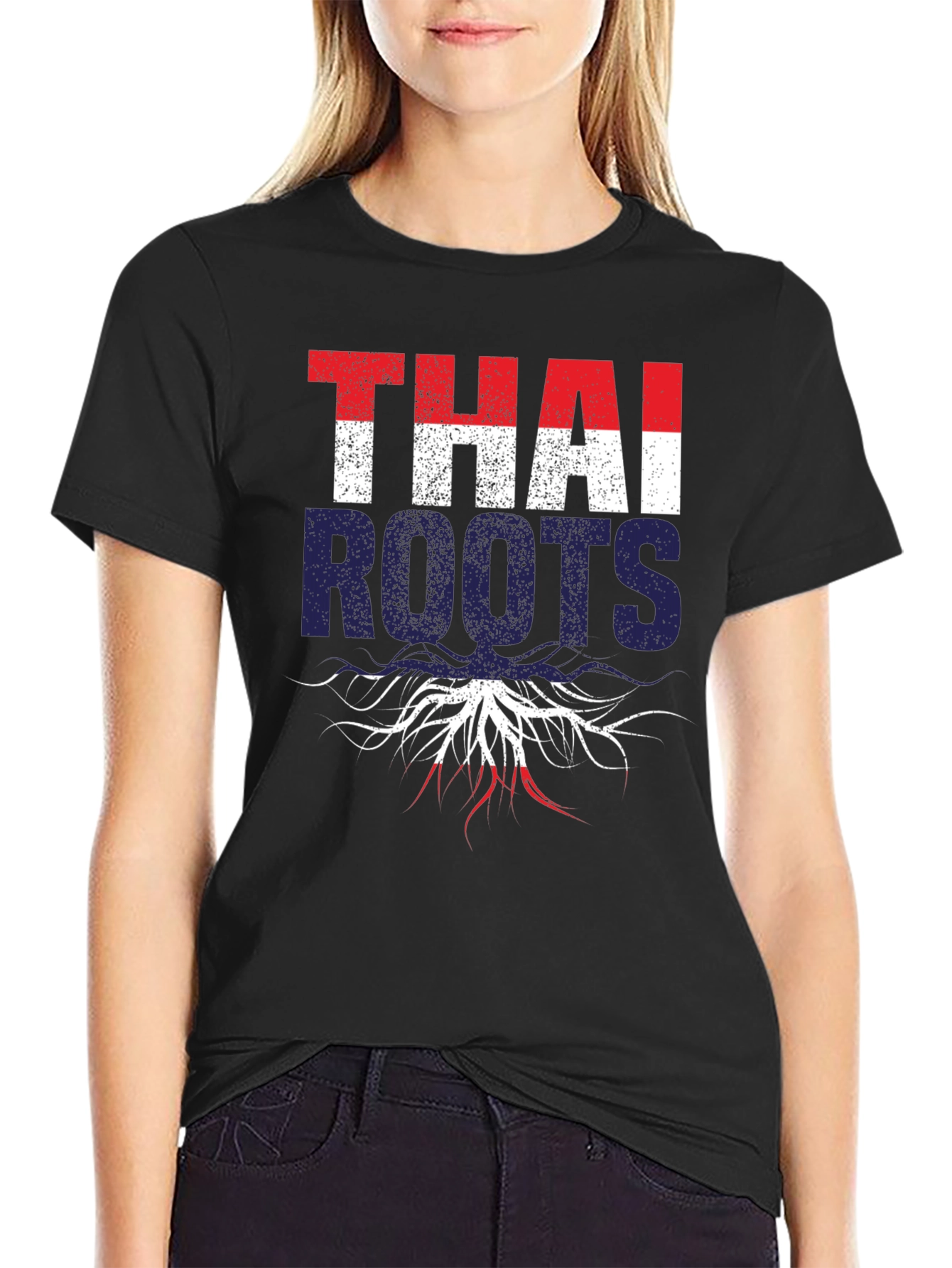 Thai Roots Graphic T-Shirt - Black
