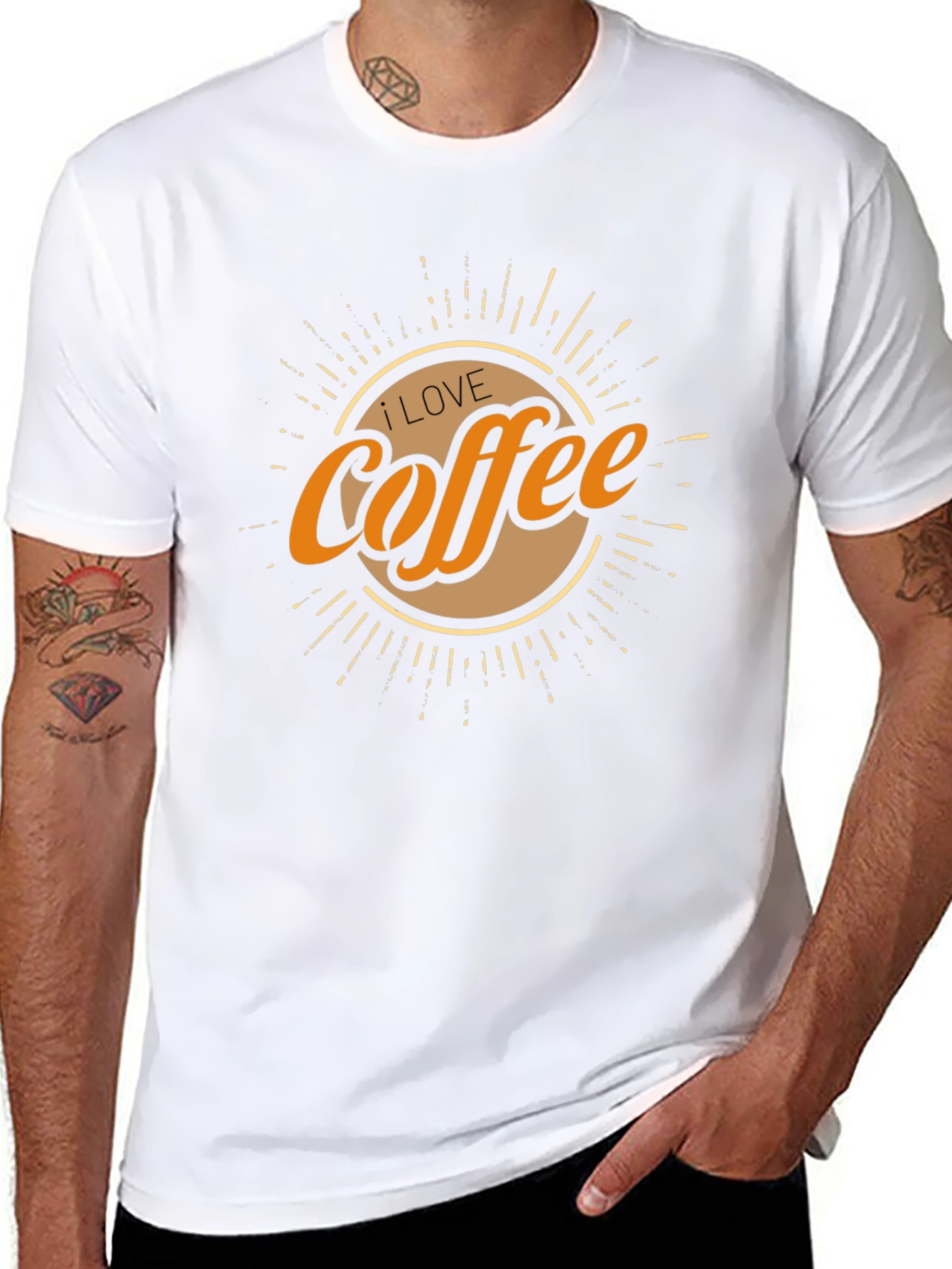 I Love Coffee Graphic Tee - Black