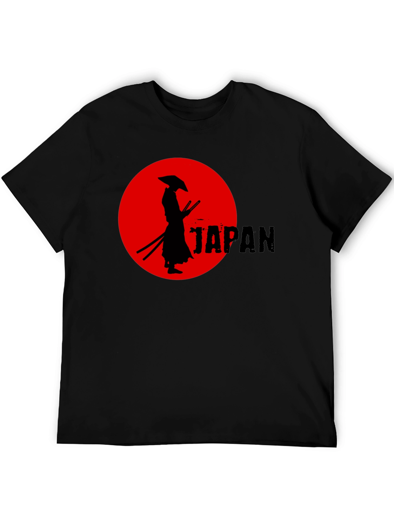 Samurai Japan Graphic Tee - Cool Black T-Shirt